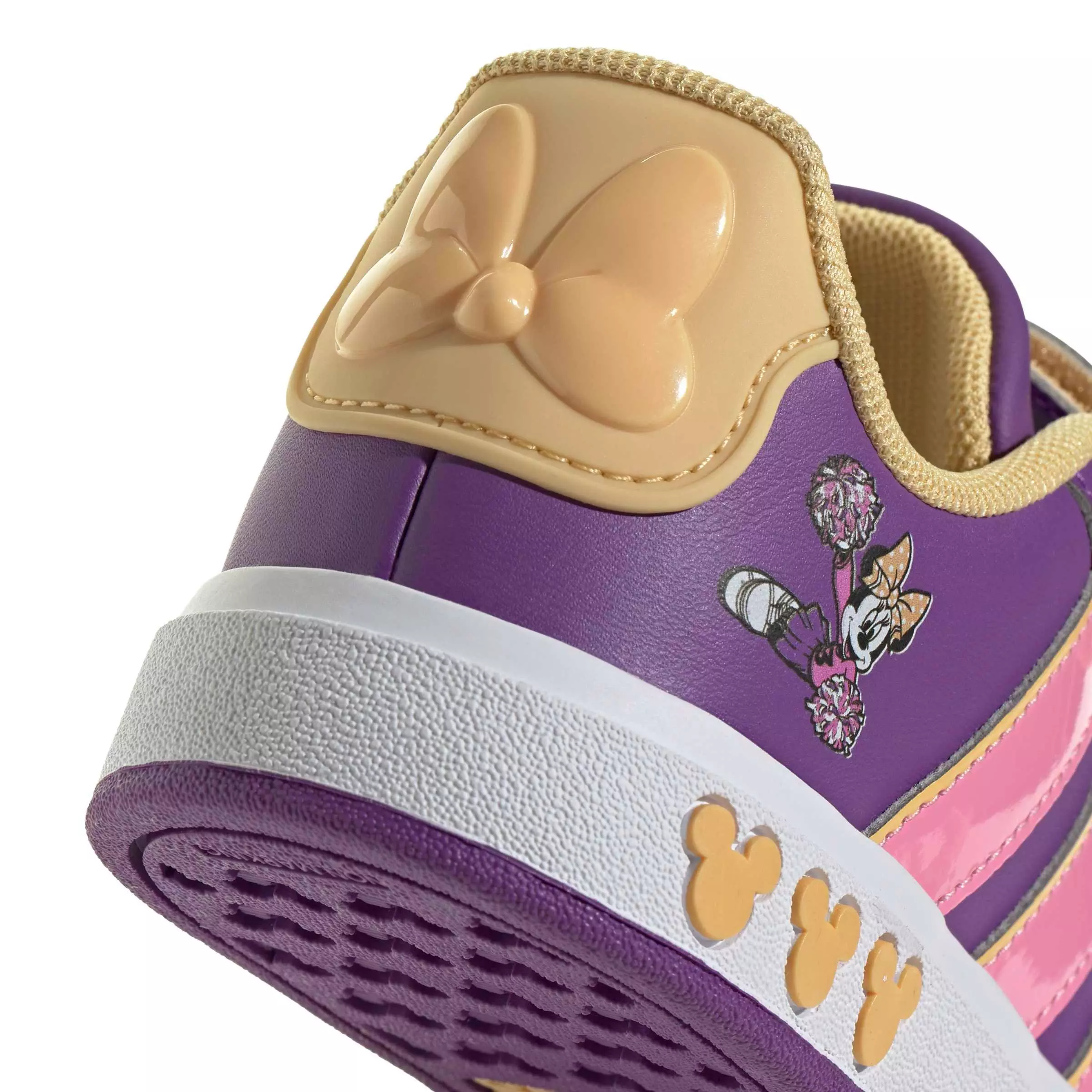 adidas Disney Minnie Mouse Grand Court "Active Purple/St Tropic Bloom/White" Preschool Girls' Shoe - PURPLE/BLOOM/WHITE