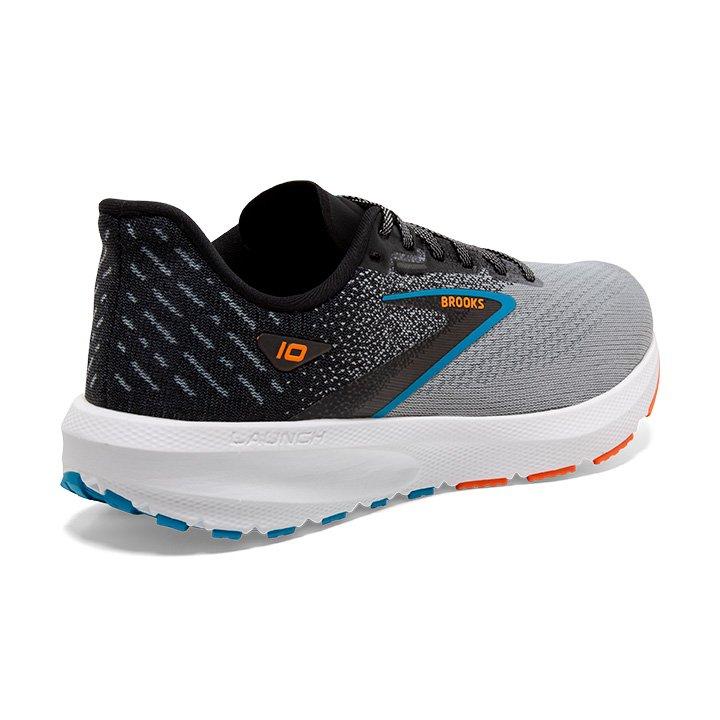 Brooks Launch 10 "Black/Grey/Orange Clown Fish" Men's Running Shoe - BLACK/GREY/ORANGE Thumbnail View 4