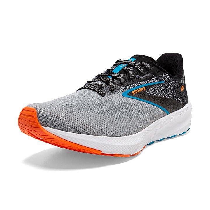 Brooks Launch 10 "Black/Grey/Orange Clown Fish" Men's Running Shoe - BLACK/GREY/ORANGE Thumbnail View 7