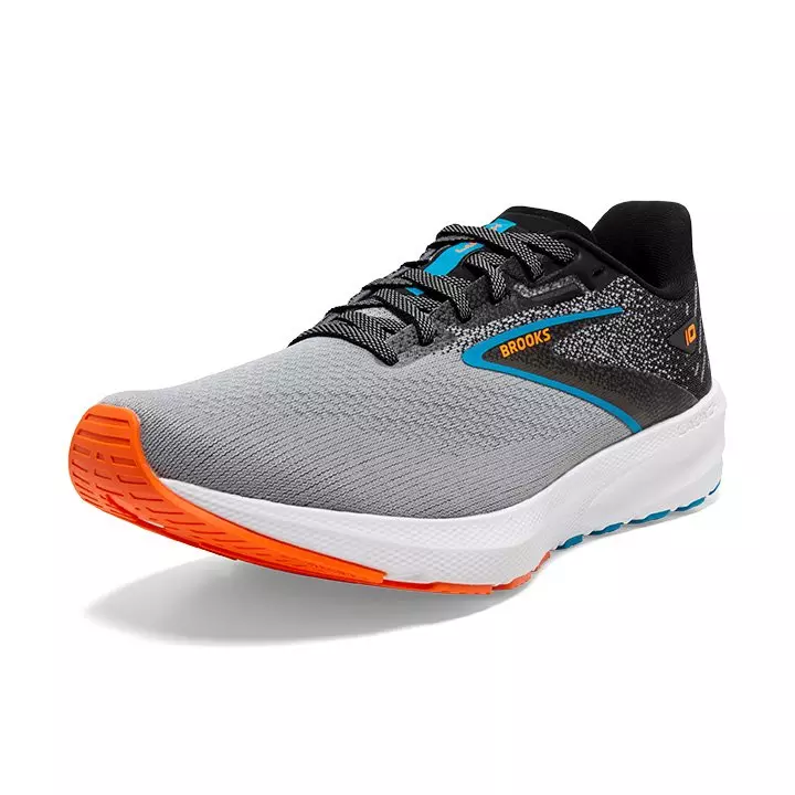 Brooks Launch 10 "Black/Grey/Orange Clown Fish" Men's Running Shoe - BLACK/GREY/ORANGE