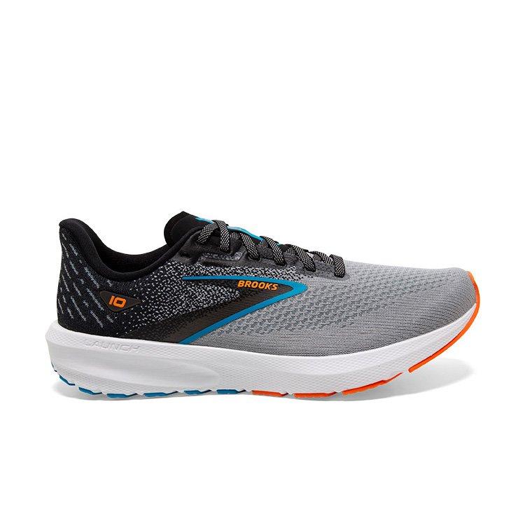 Brooks Launch 10 "Black/Grey/Orange Clown Fish" Men's Running Shoe - BLACK/GREY/ORANGE Thumbnail View 1