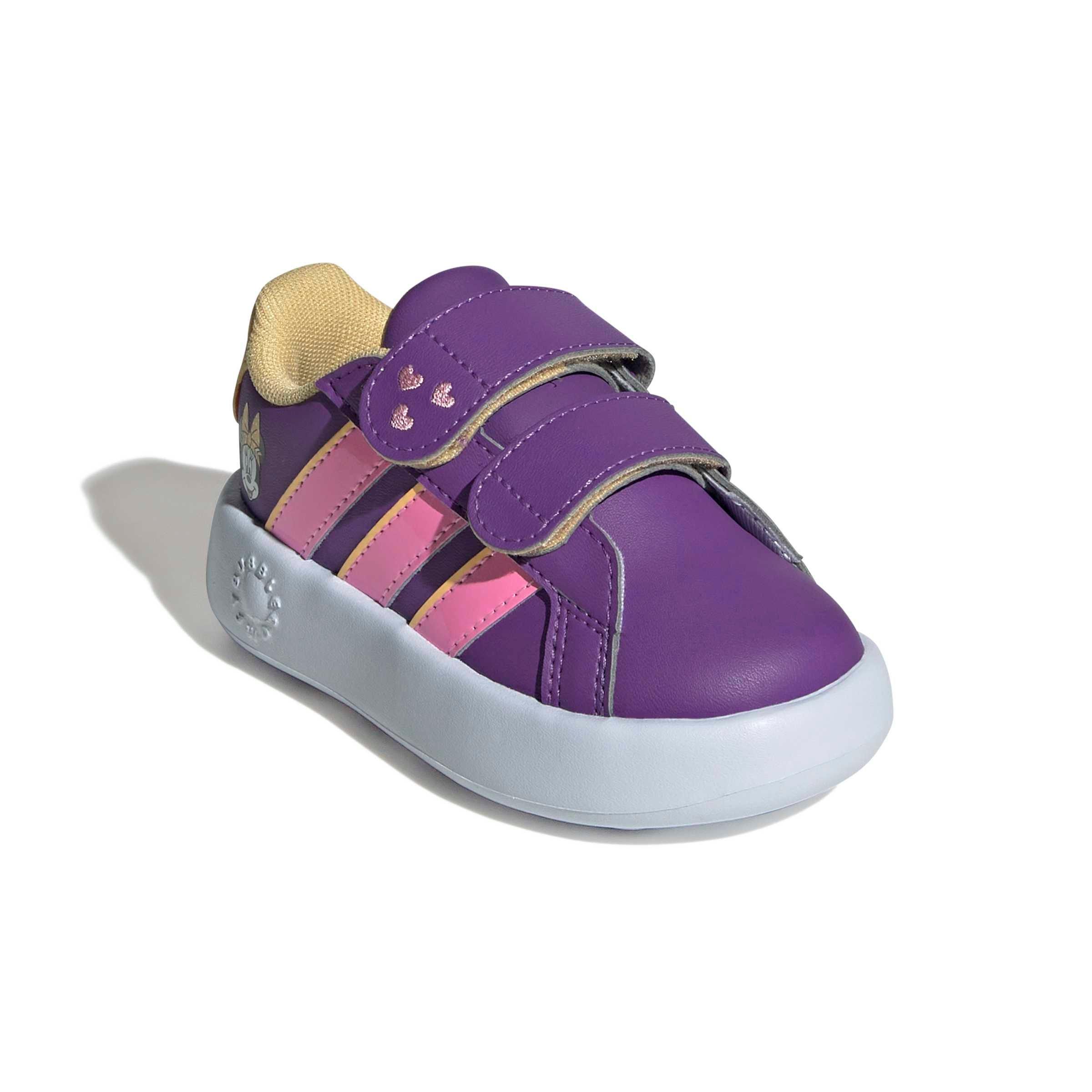 adidas Disney Minnie Mouse Grand Court Infant Girls' "Active Purple/Semi Ice Tangerine/White" Shoe