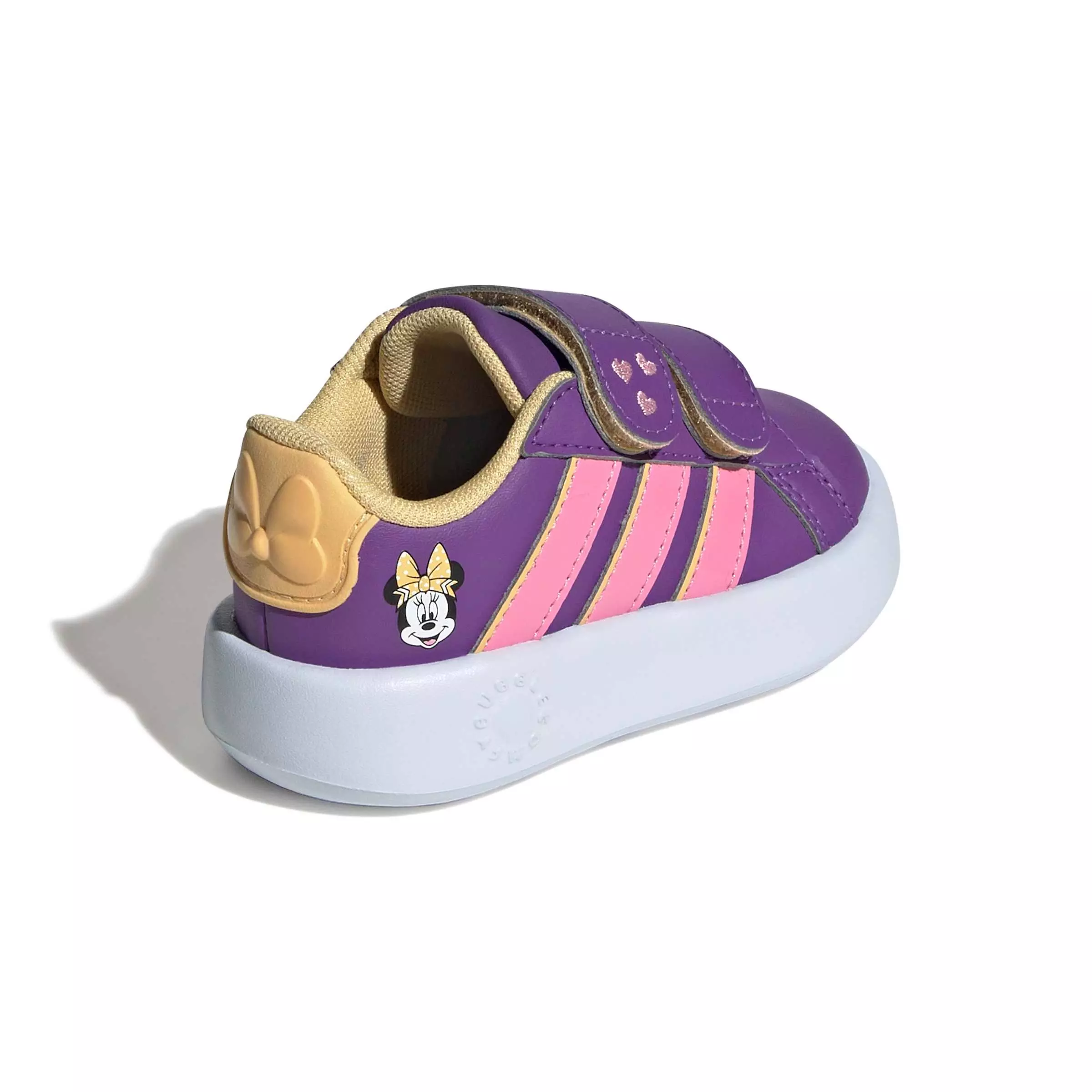 adidas Disney Minnie Mouse Grand Court "Active Purple/Semi Ice Tangerine/White" Infant Girls' Shoe - PURPLE/TANGERINE/WHITE