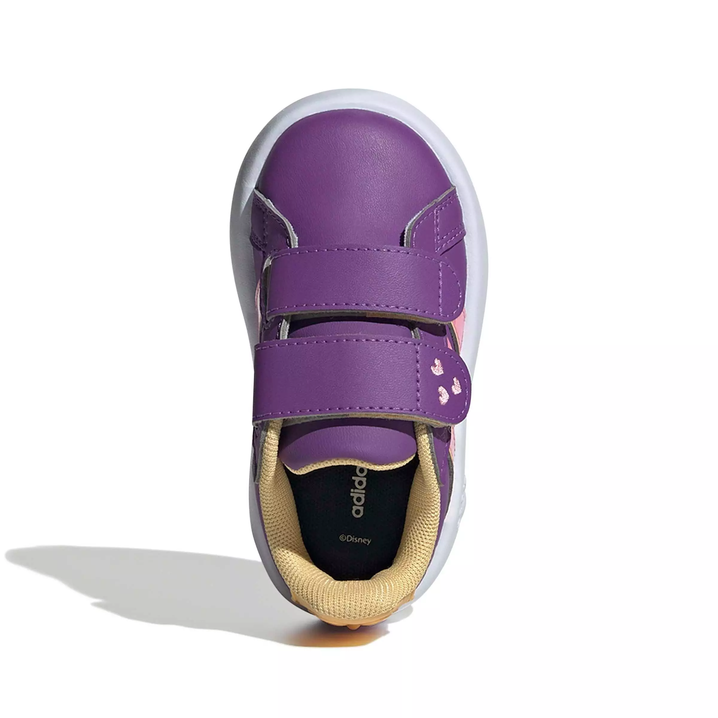 adidas Disney Minnie Mouse Grand Court "Active Purple/Semi Ice Tangerine/White" Infant Girls' Shoe - PURPLE/TANGERINE/WHITE