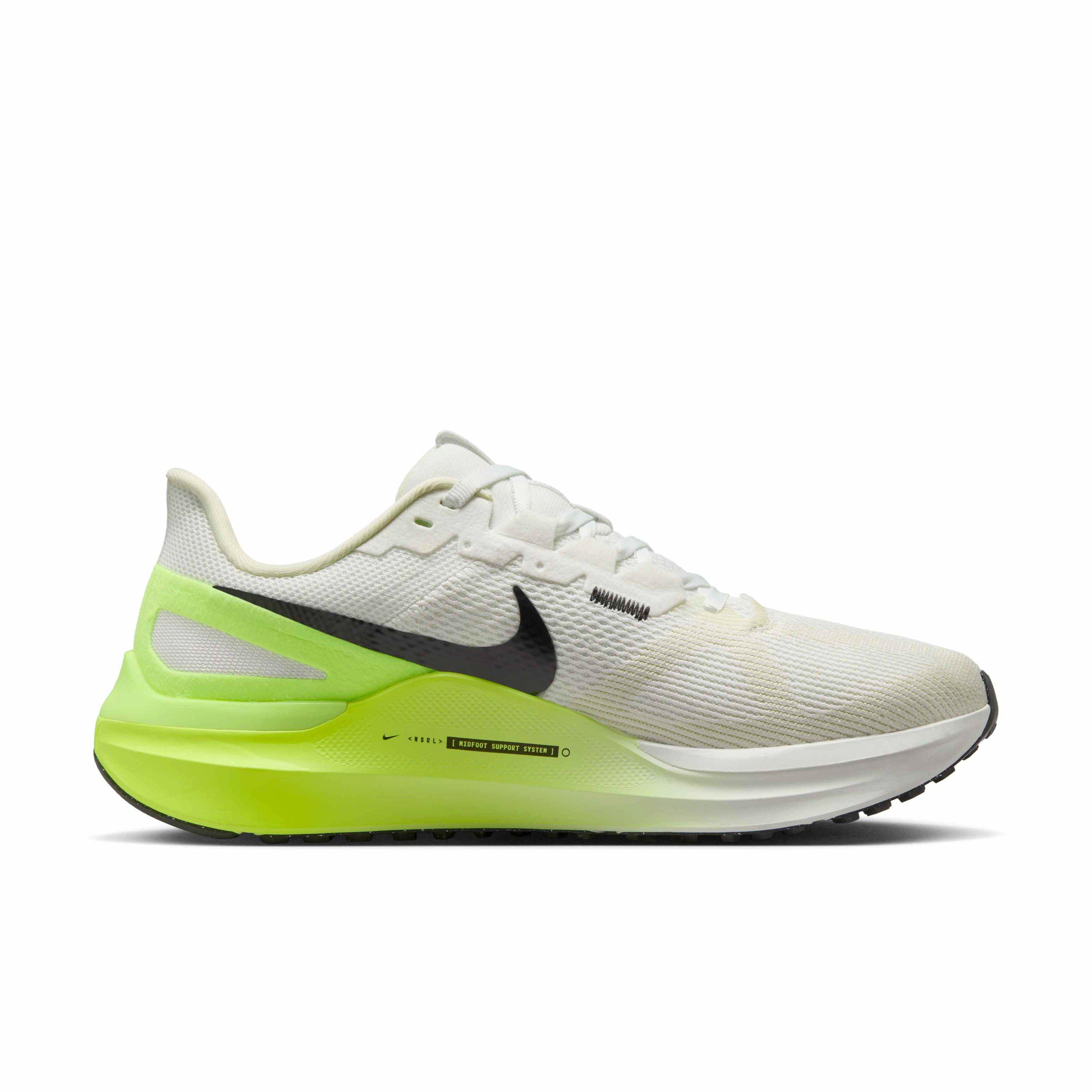 Nike Structure 25 "Summit White/Volt/Coconut Milk/Black" Women's Running Shoe - WHITE/VOLT/MILK/BLACK Thumbnail View 1