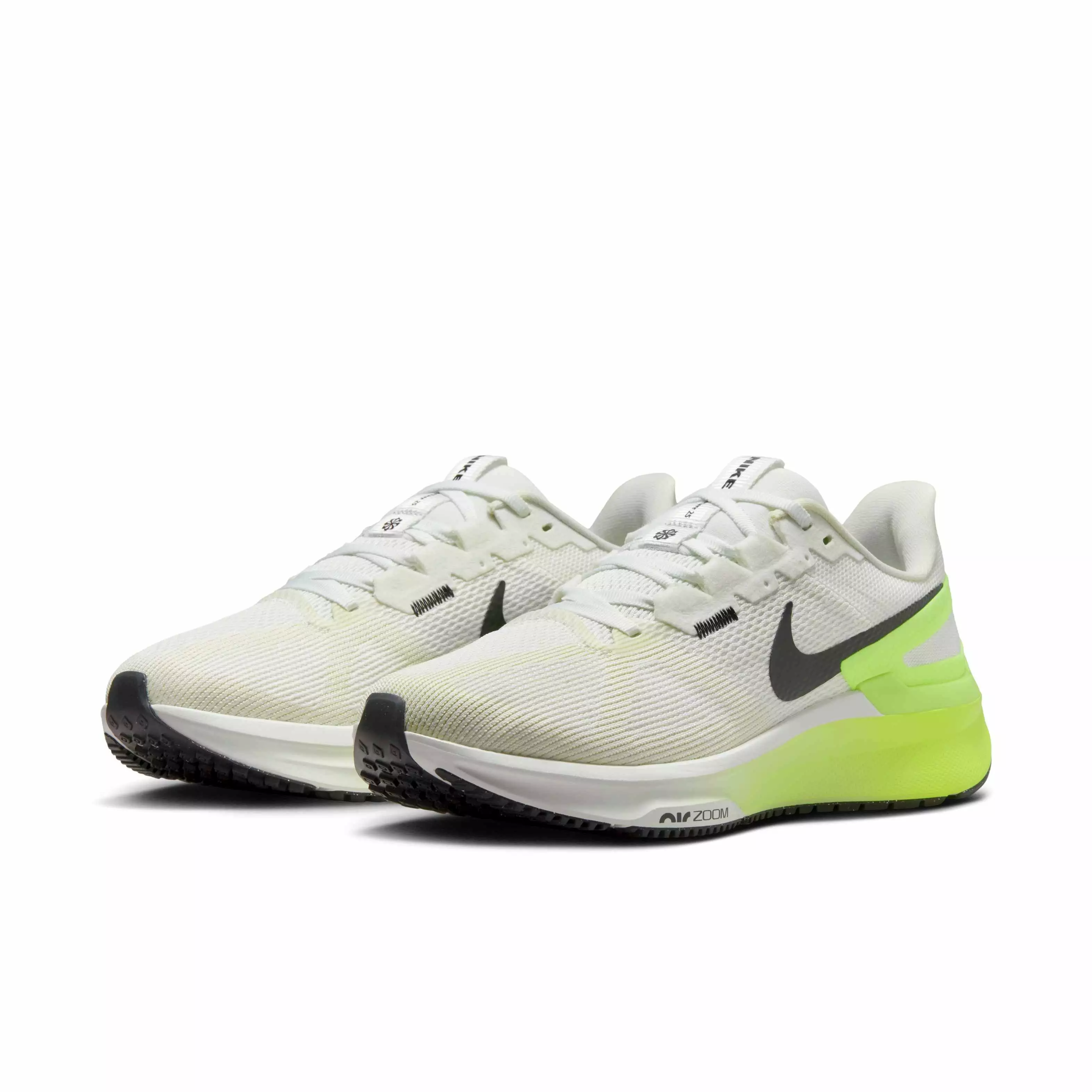 Nike Structure 25 "Summit White/Volt/Coconut Milk/Black" Women's Running Shoe - WHITE/VOLT/MILK/BLACK