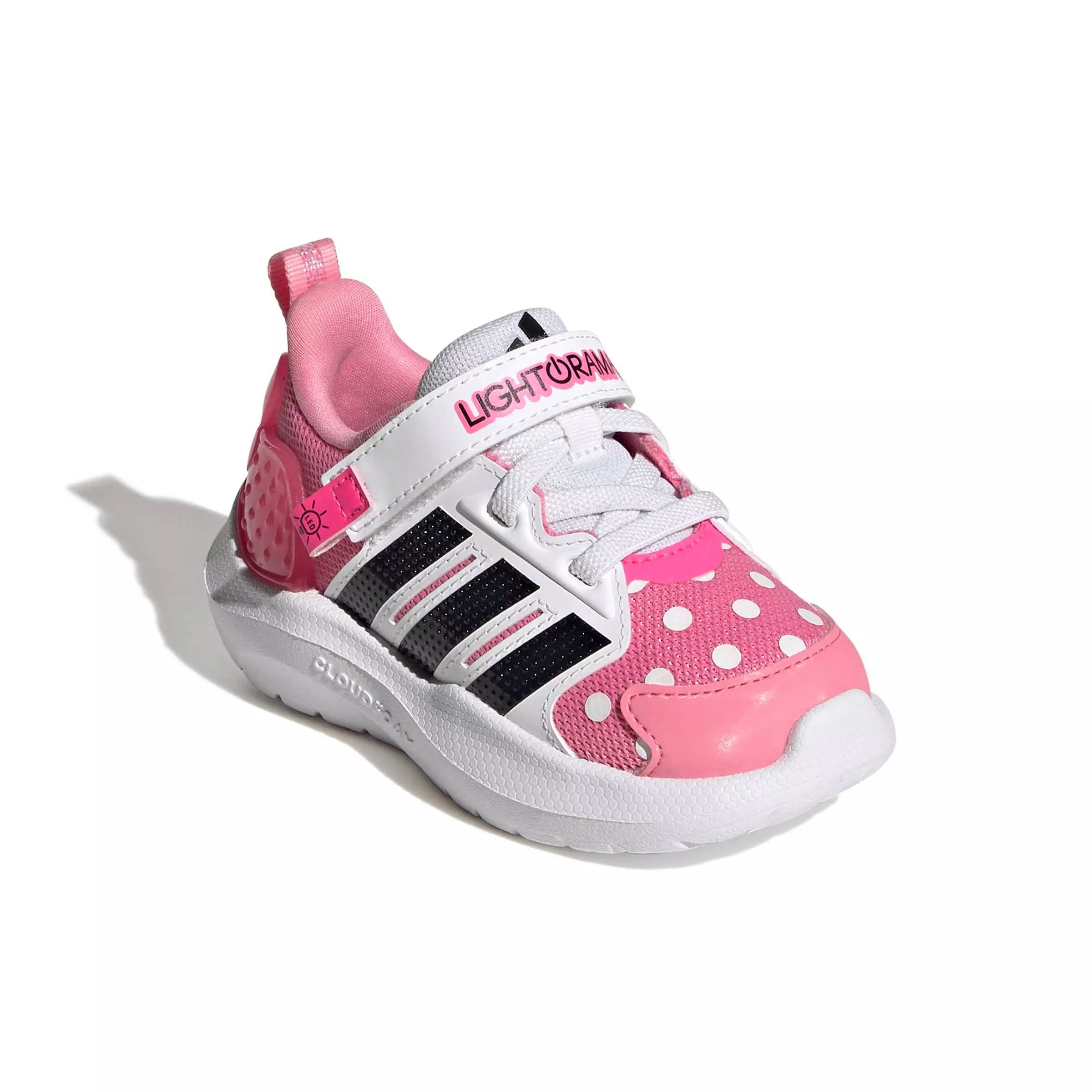 adidas Disney Lightorama Minnie Mouse "Bliss Pink/Core Black/Lucid Pink" Infant Girls' Shoe - PINK/BLACK/PINK