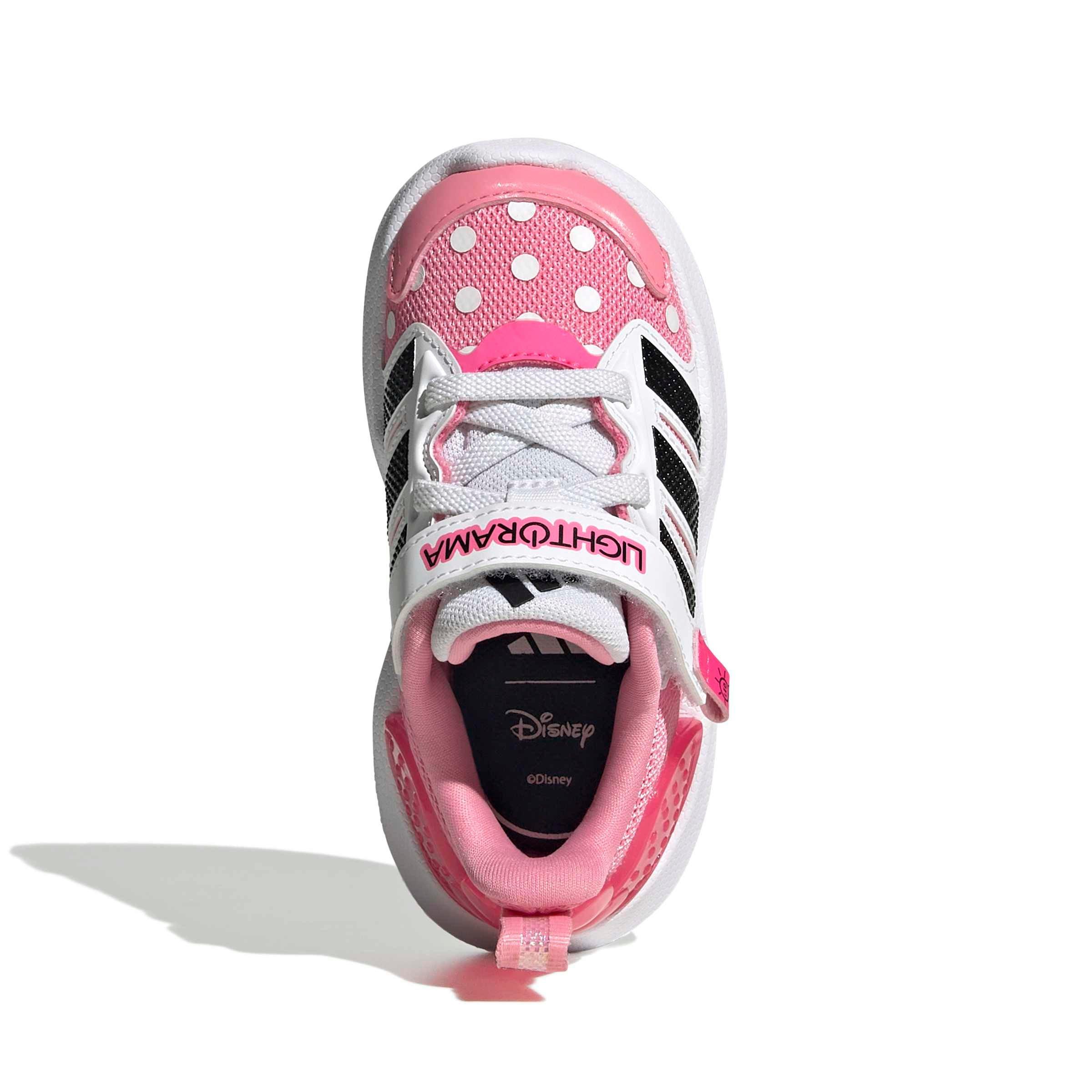 adidas Disney Lightorama Minnie Mouse "Bliss Pink/Core Black/Lucid Pink" Infant Girls' Shoe - PINK/BLACK/PINK Thumbnail View 5