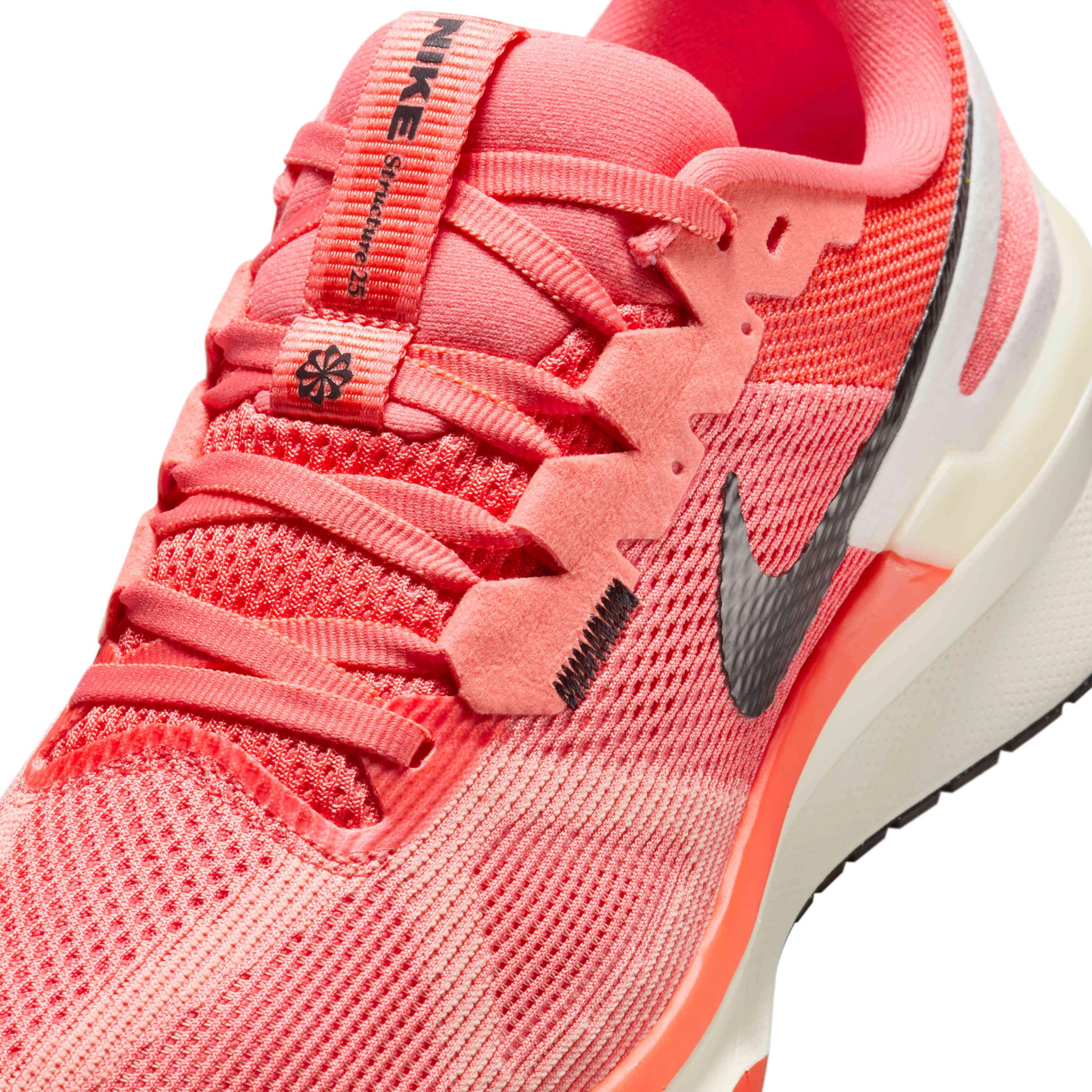 Nike Structure 25 "Magic Ember/Sail/Apricot Agate/White" Women's Running Shoe - EMBER/SAIL/APRICOT/WHITE Thumbnail View 7