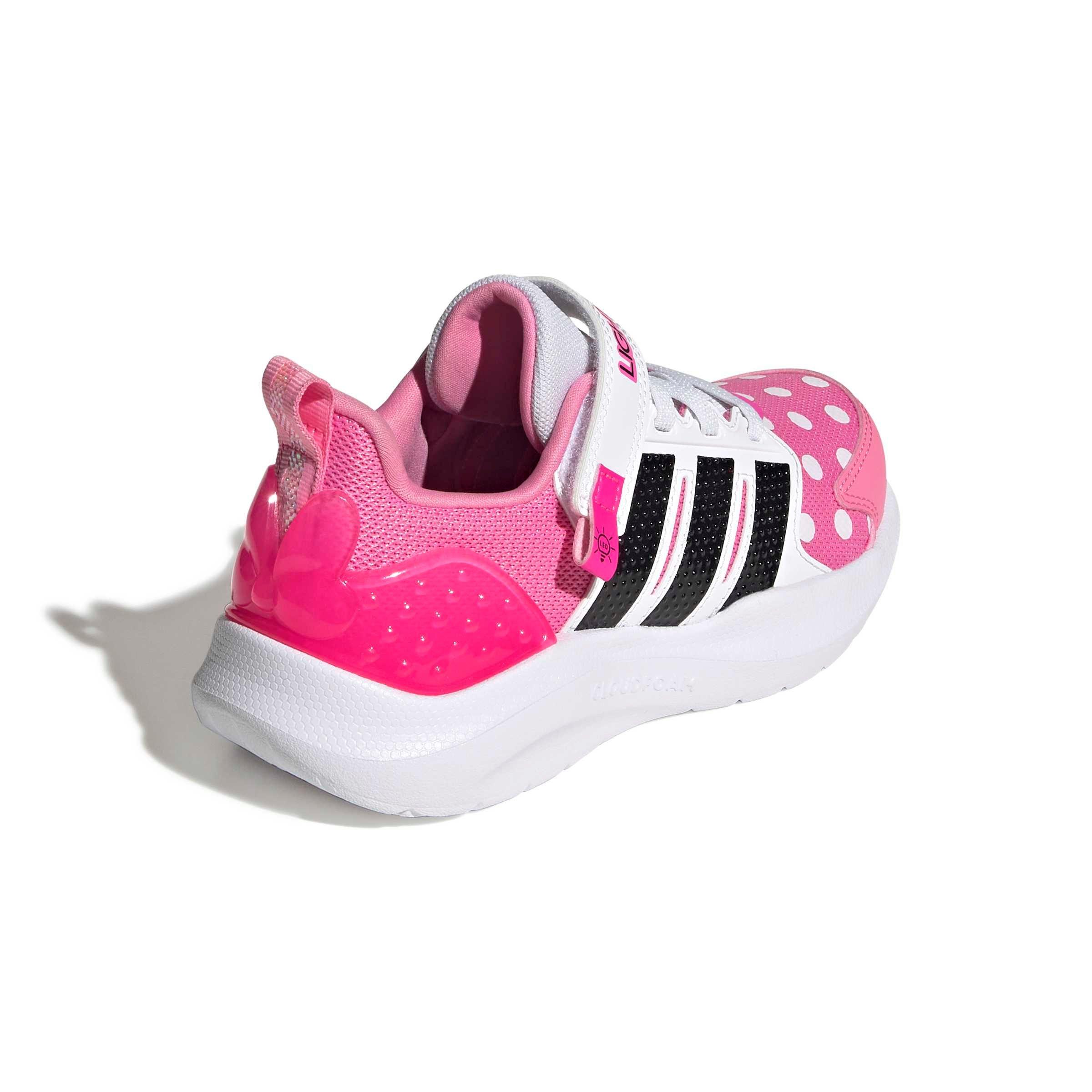 adidas Disney Lightorama Minnie Mouse "Bliss Pink/Core Black/Lucid Pink" Preschool Girls' Shoe - PINK/BLACK/PINK Thumbnail View 4