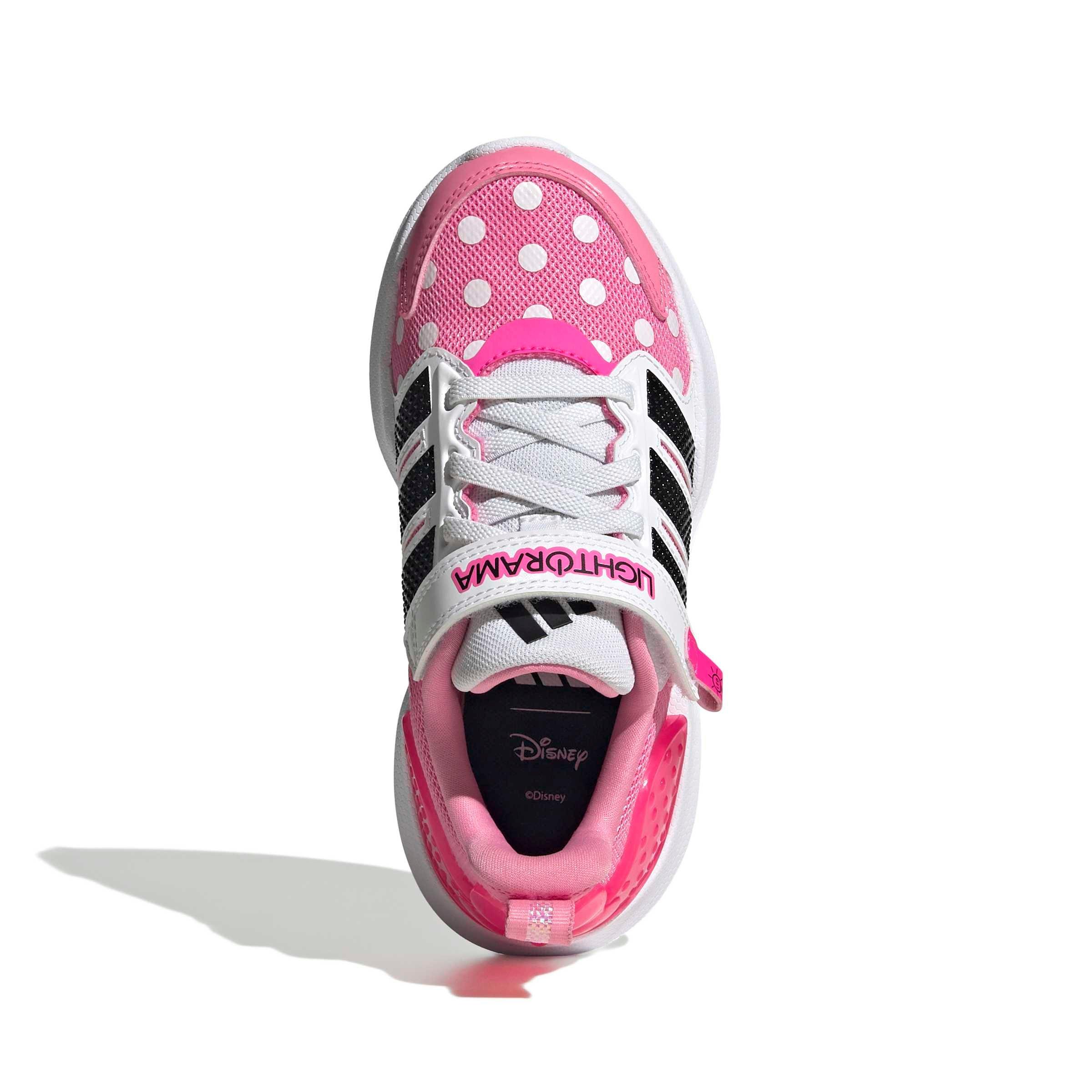 adidas Disney Lightorama Minnie Mouse "Bliss Pink/Core Black/Lucid Pink" Preschool Girls' Shoe - PINK/BLACK/PINK Thumbnail View 5