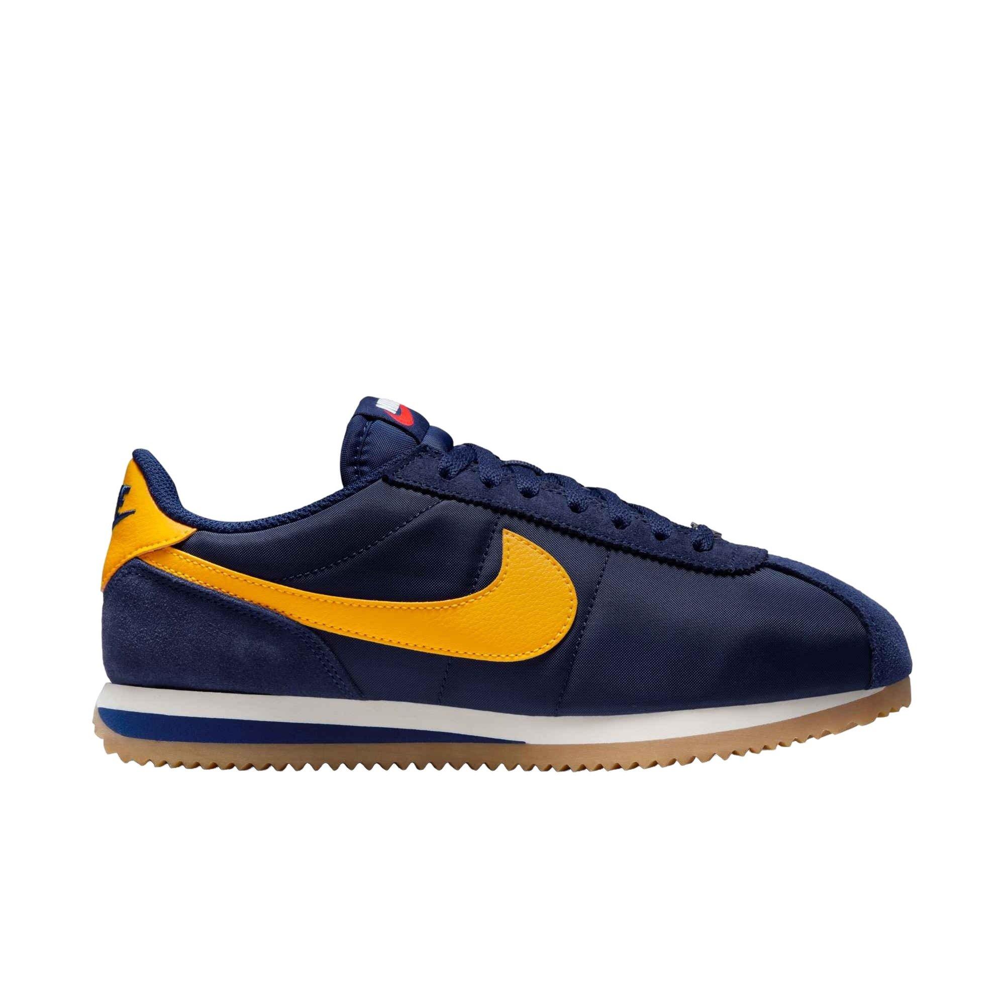 Nike Cortez Textile "Midnight Navy/Blue Void/Sail/University Gold" Women's Shoe - NAVY/BLUE/SAIL/GOLD Thumbnail View 1
