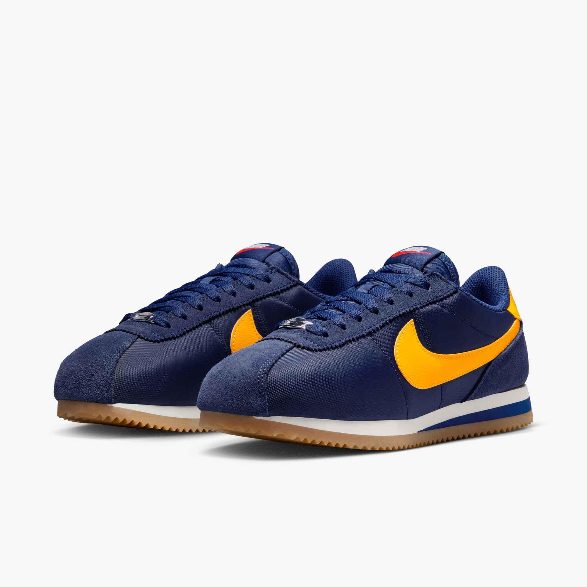 Nike Cortez Textile "Midnight Navy/Blue Void/Sail/University Gold" Women's Shoe - NAVY/BLUE/SAIL/GOLD Thumbnail View 4
