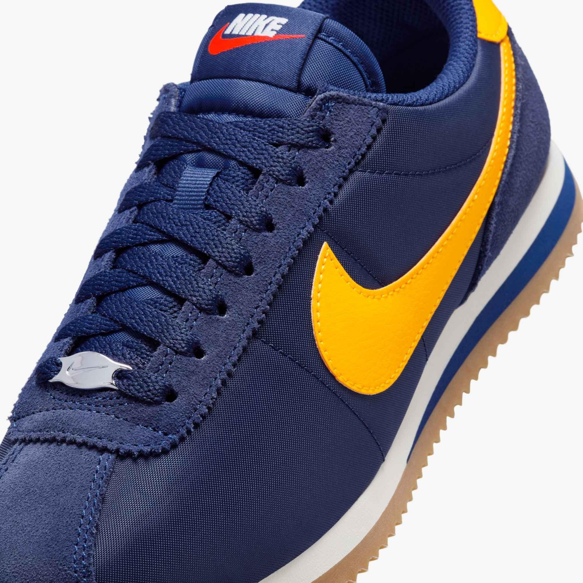 Nike Cortez Textile "Midnight Navy/Blue Void/Sail/University Gold" Women's Shoe - NAVY/BLUE/SAIL/GOLD Thumbnail View 6