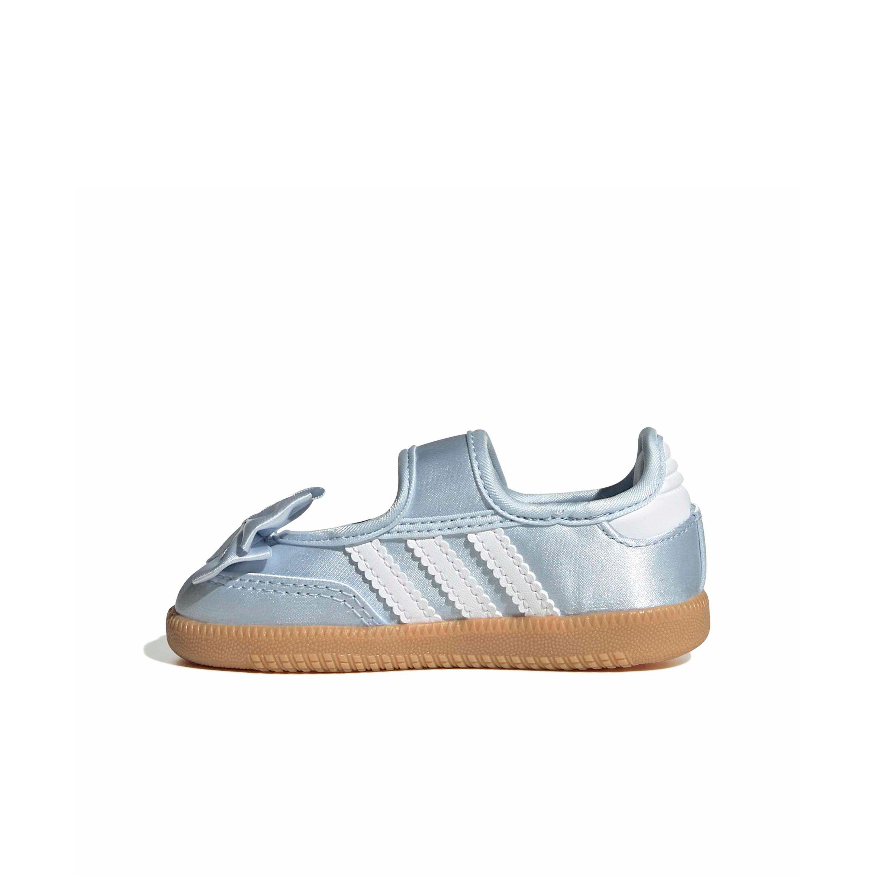 adidas Originals Disney Samba Jane Infant Girls' "Crystal Sky/Ftwr White/Gum 3" Shoe
