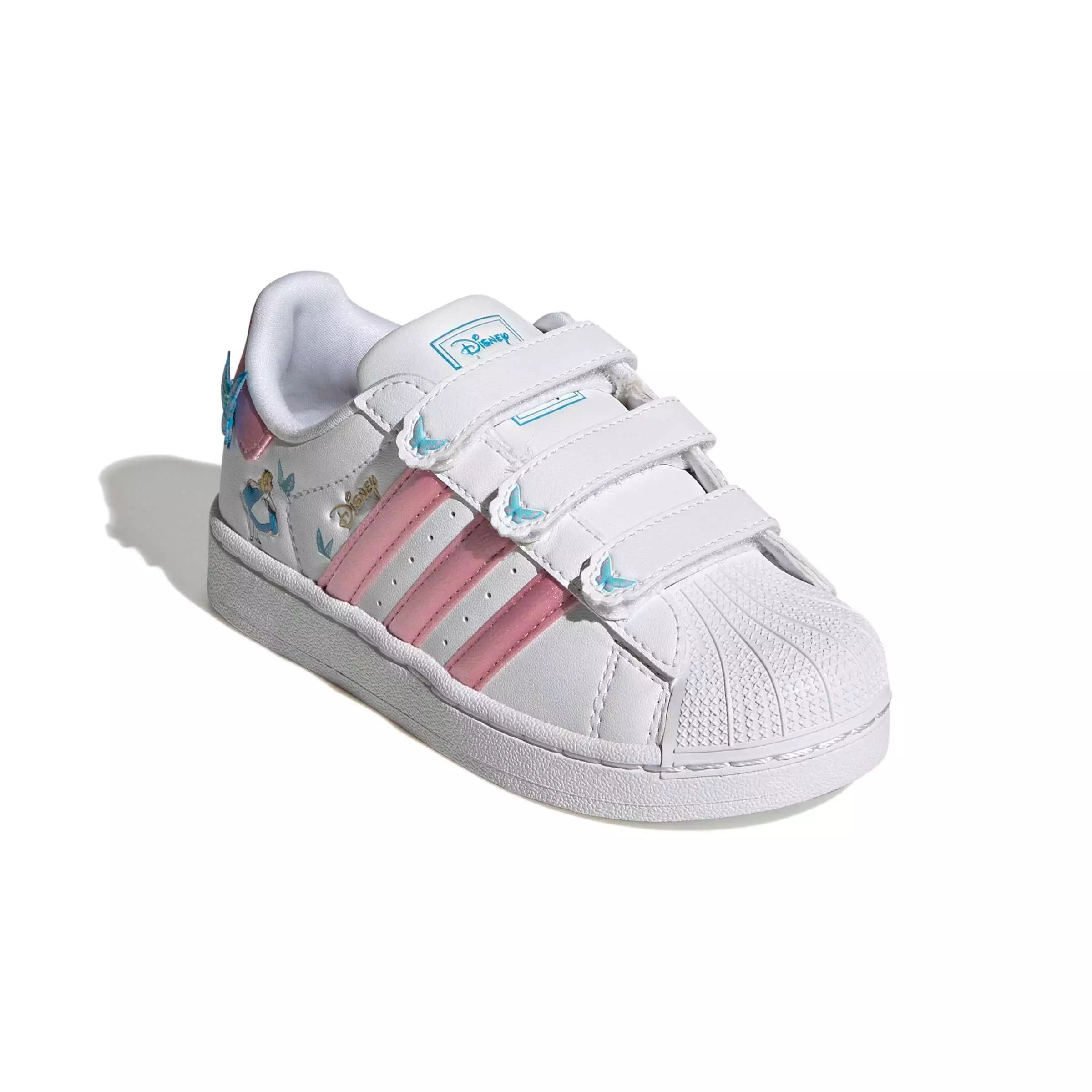adidas Originals Disney Superstar II CC "White/Light Pink/Lucid Aquamarine" Preschool Girls' Shoe - WHITE/LT PINK/AQUAMARINE