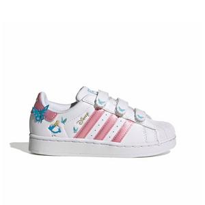 adidas Originals Disney Superstar II CC "White/Light Pink/Lucid Aquamarine" Preschool Girls' Shoe