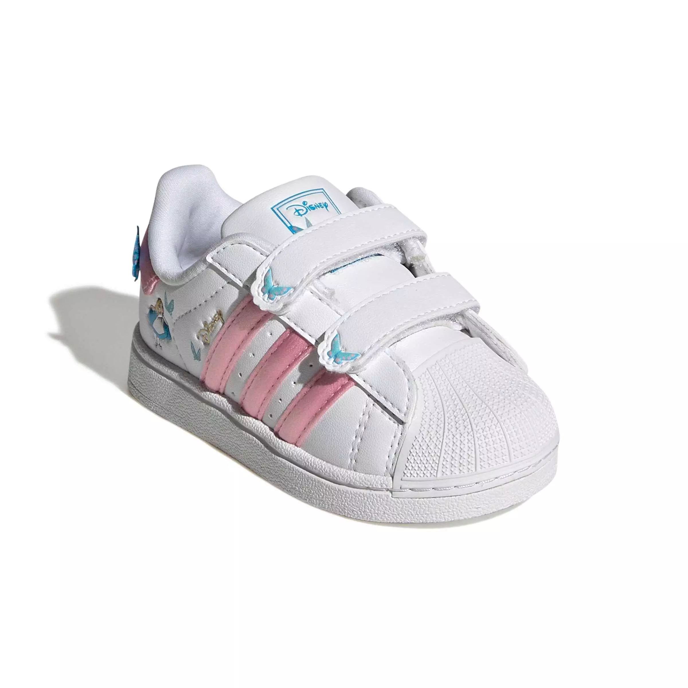 adidas Originals Disney Superstar II CC "Ftwr White/Light Pink/Lucid Aquamarine" Infant Girls' Shoe - WHITE/LT PINK/AQUAMARINE
