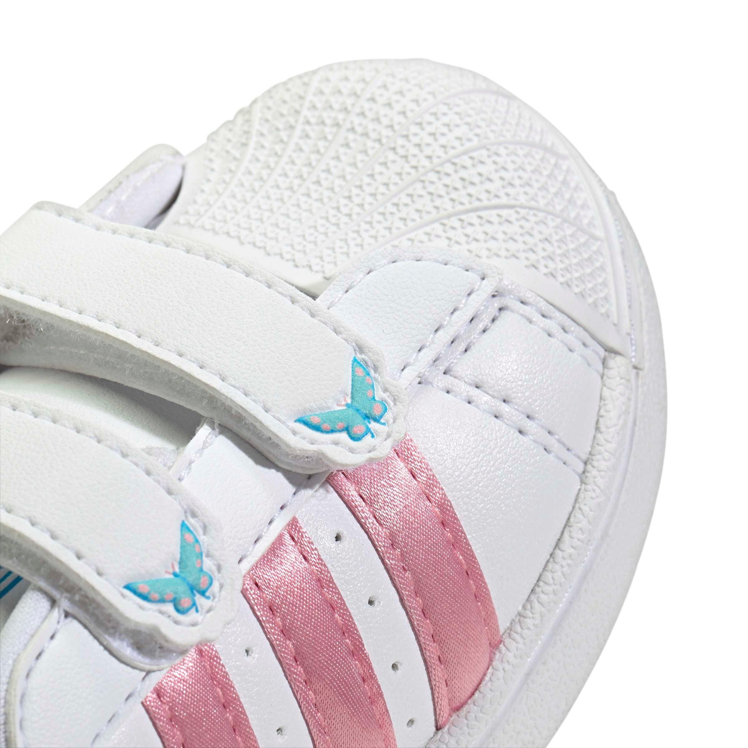 adidas Originals Disney Superstar II CC Infant Girls' "Ftwr White/Light Pink/Lucid Aquamarine" Shoe