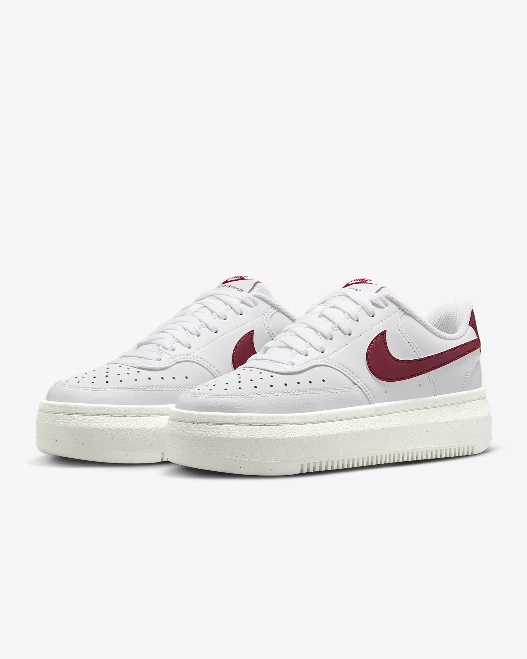 Nike Court Vision Alta "White/Sail/Team Red" Women's Shoe - WHITE/SAIL/RED