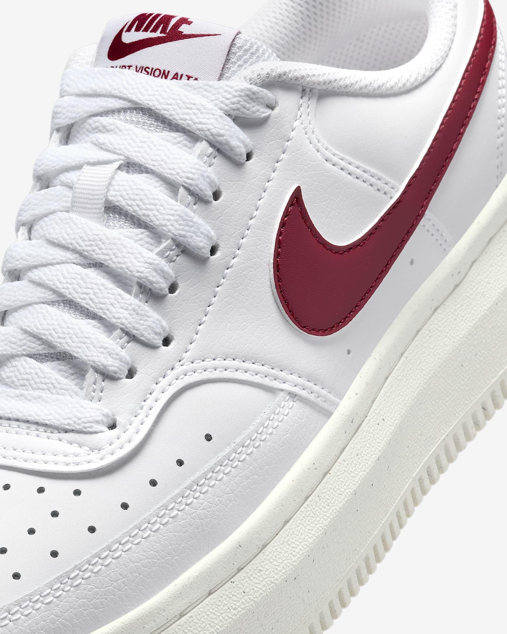 Nike Court Vision Alta "White/Sail/Team Red" Women's Shoe - WHITE/SAIL/RED Thumbnail View 5