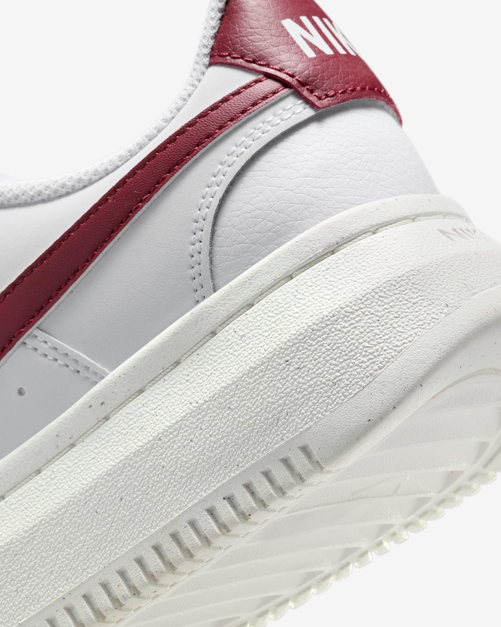 Nike Court Vision Alta "White/Sail/Team Red" Women's Shoe - WHITE/SAIL/RED Thumbnail View 6