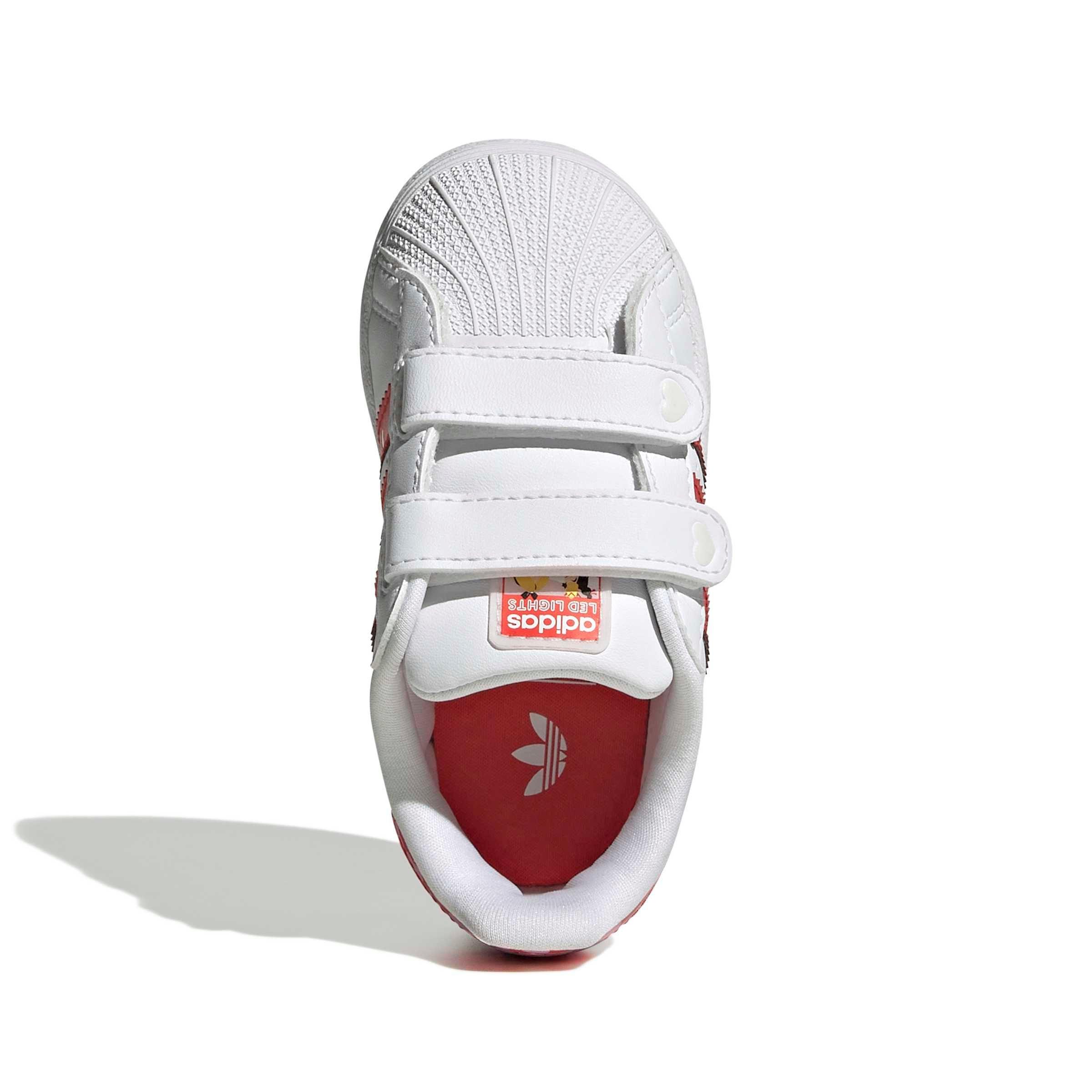 adidas Originals Disney Superstar LL CC Infant Girls' "Core Black/Bright Red/Ftwr White" Shoe