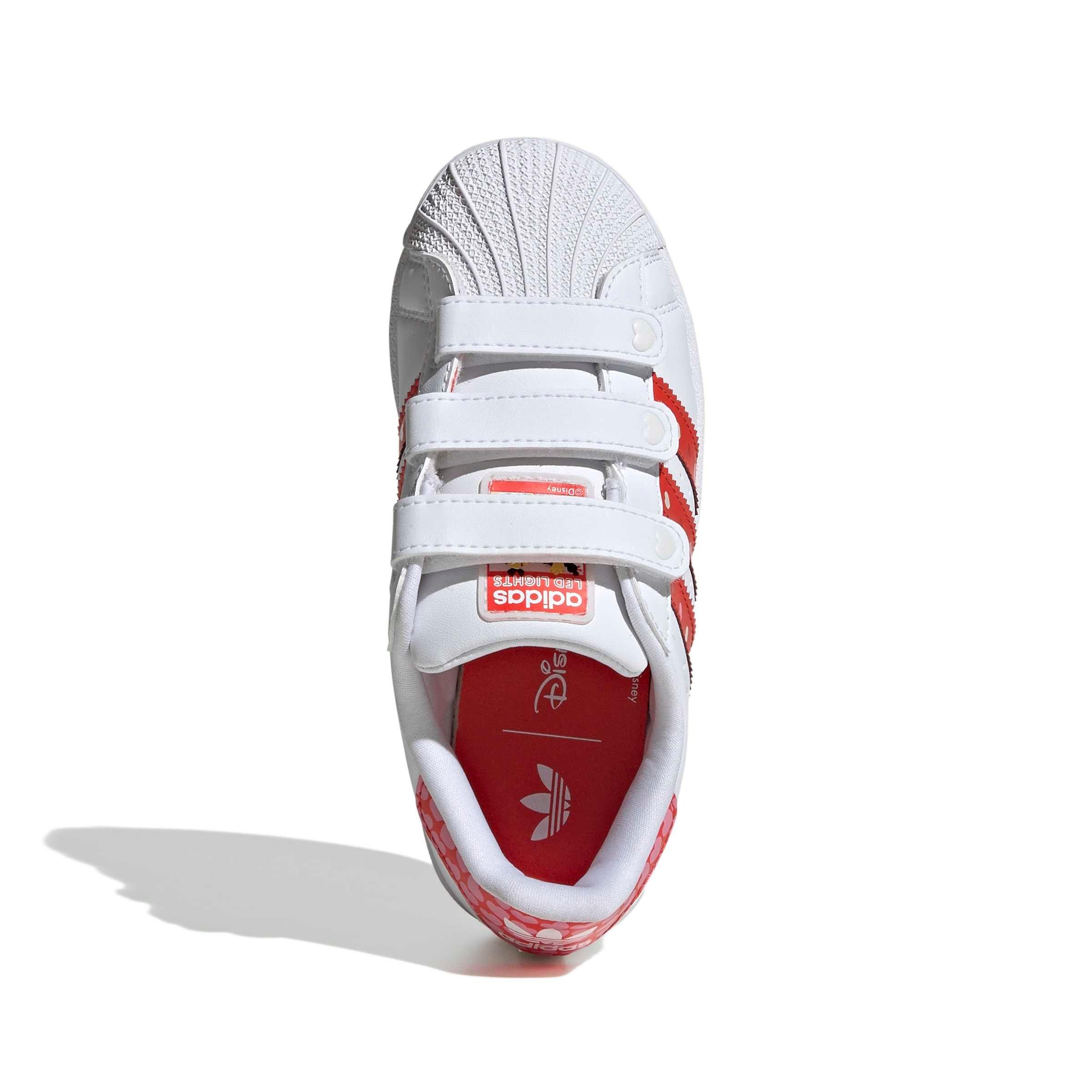 adidas Originals Disney Superstar LL CC Preschool Girls' "Core Black/Bright Red/Ftwr White" Shoe