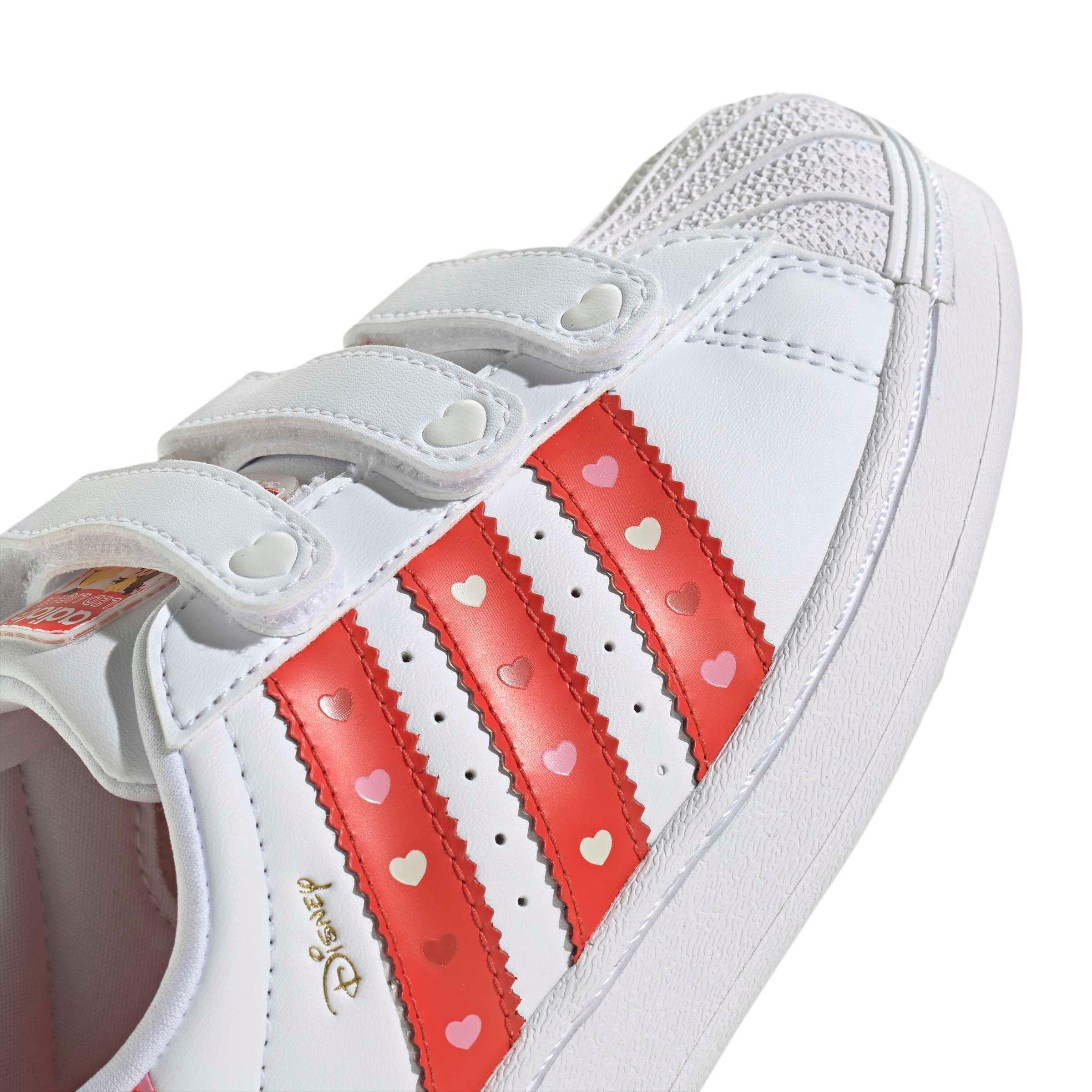adidas Originals Disney Superstar LL CC Preschool Girls' "Core Black/Bright Red/Ftwr White" Shoe