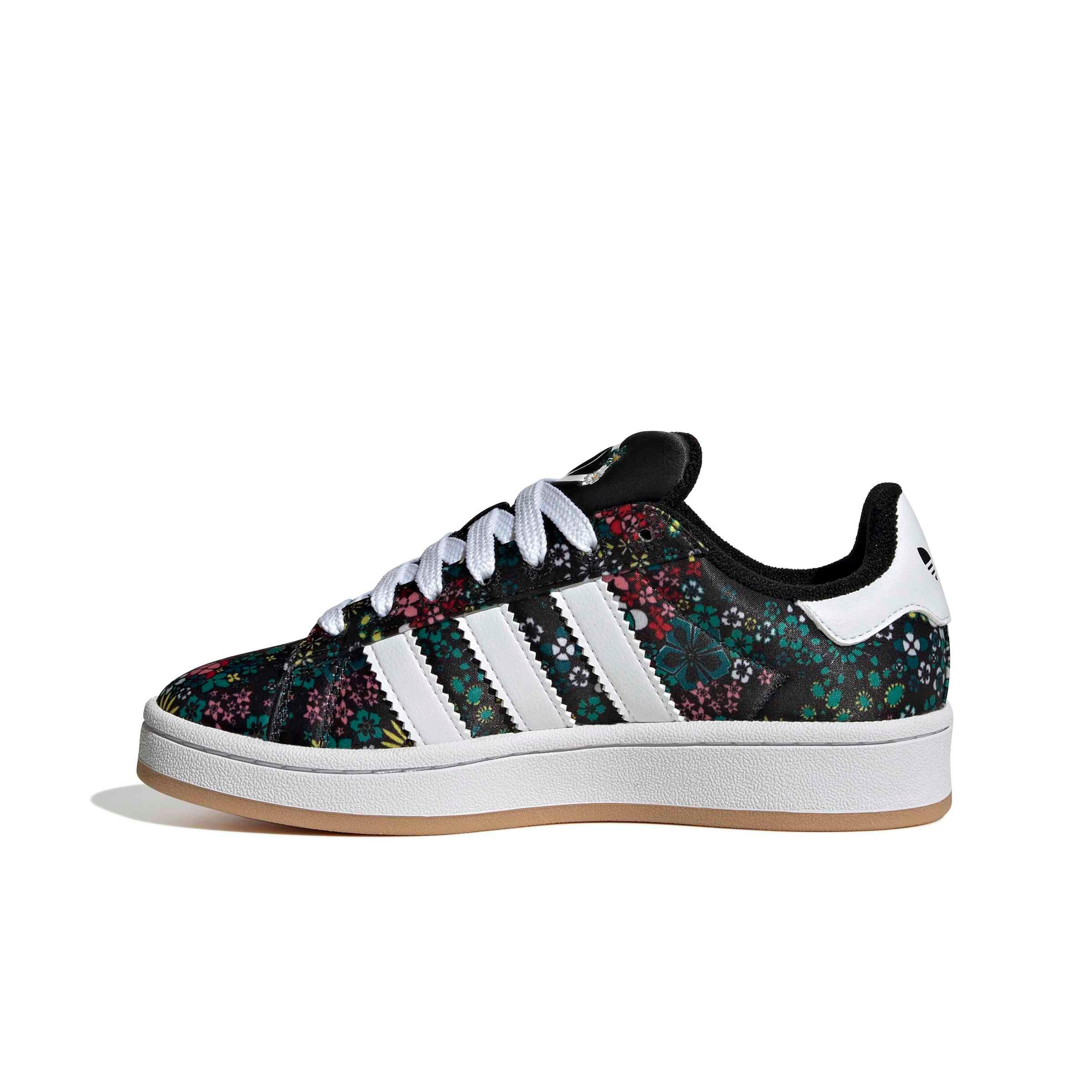 adidas Originals Liberty London Campus 00s "Core Black/Ftwr White/Gold" Grade School Girls' Shoe - BLACK/WHITE/GOLD Thumbnail View 2