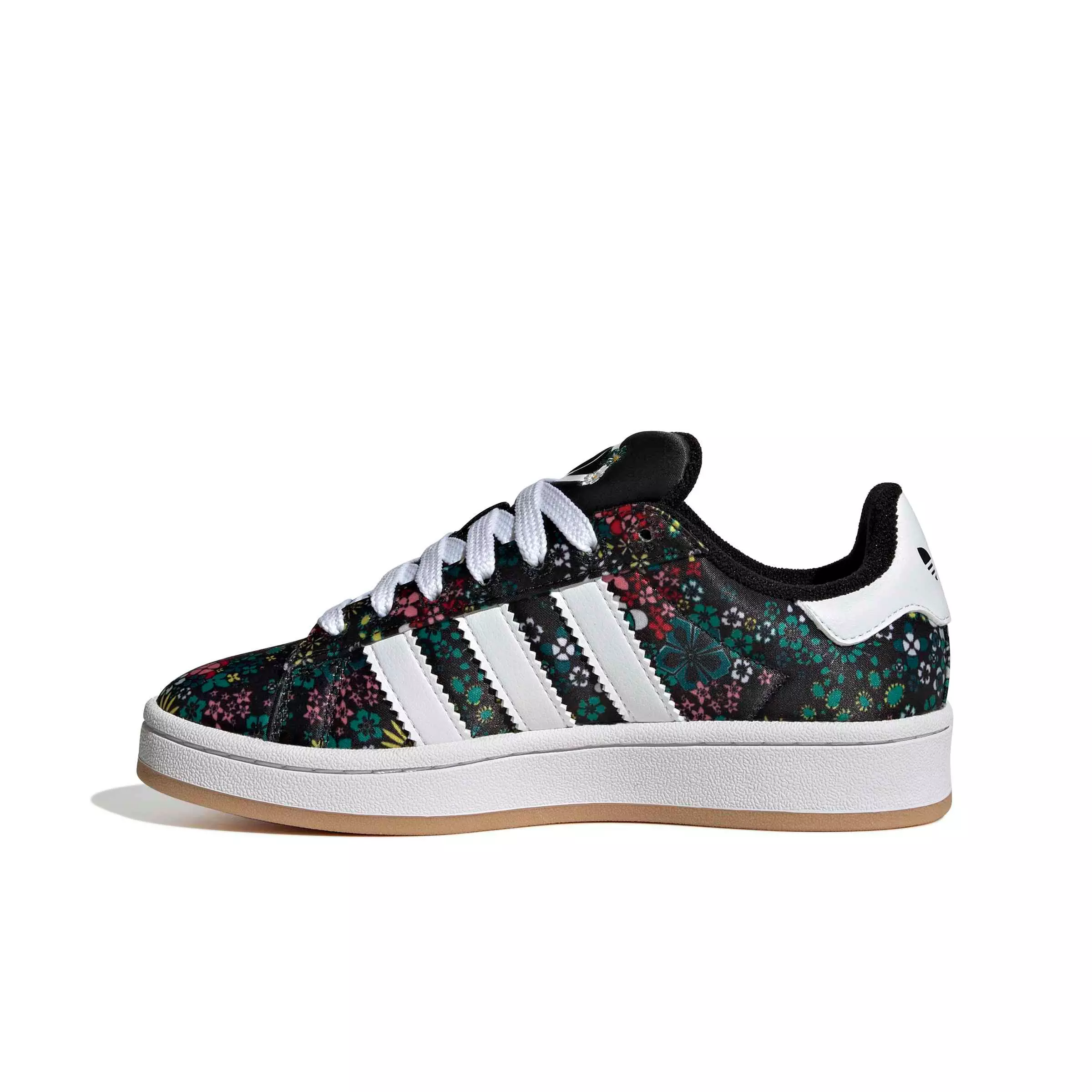 adidas Originals Liberty London Campus 00s "Core Black/Ftwr White/Gold" Grade School Girls' Shoe - BLACK/WHITE/GOLD