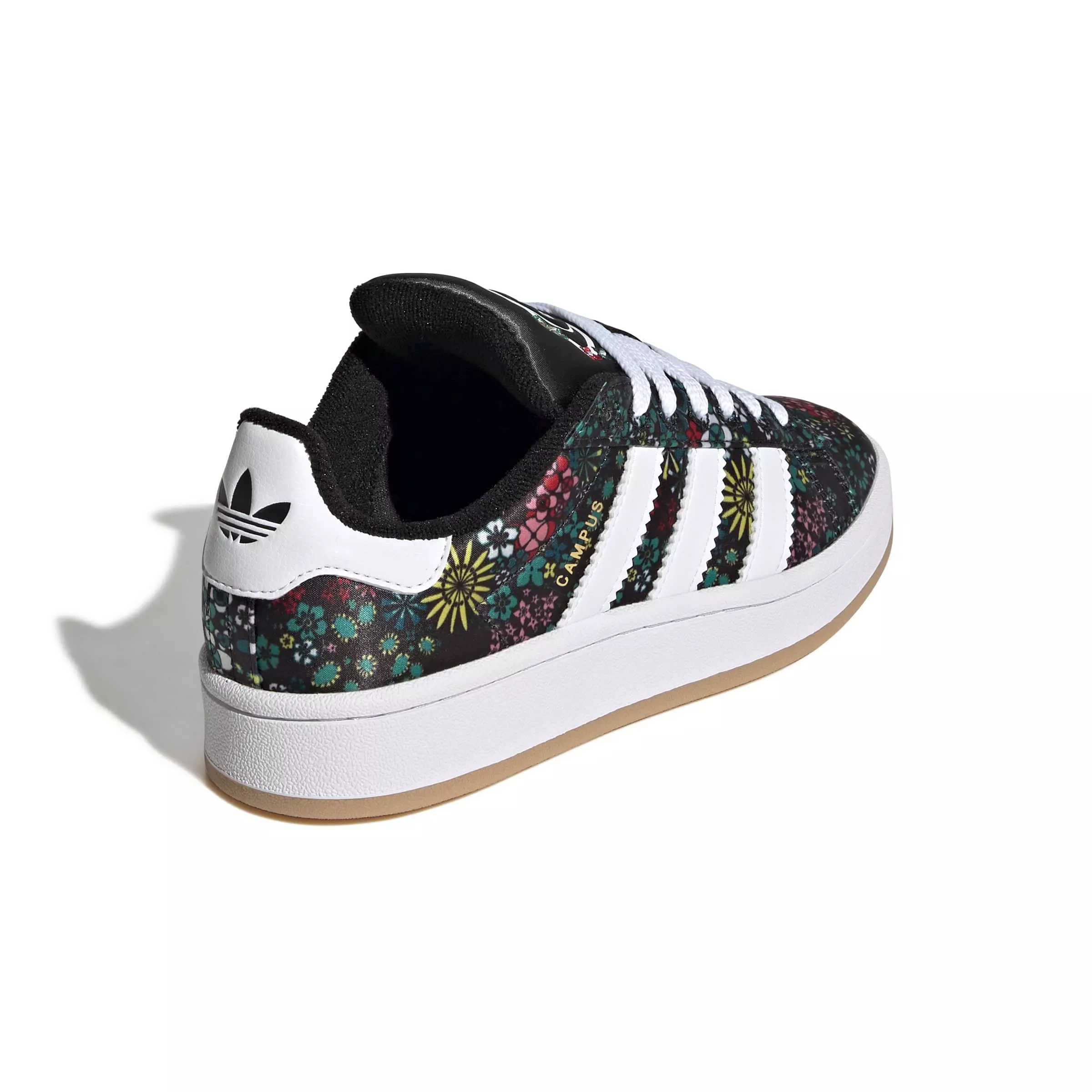 adidas Originals Liberty London Campus 00s "Core Black/Ftwr White/Gold" Grade School Girls' Shoe - BLACK/WHITE/GOLD