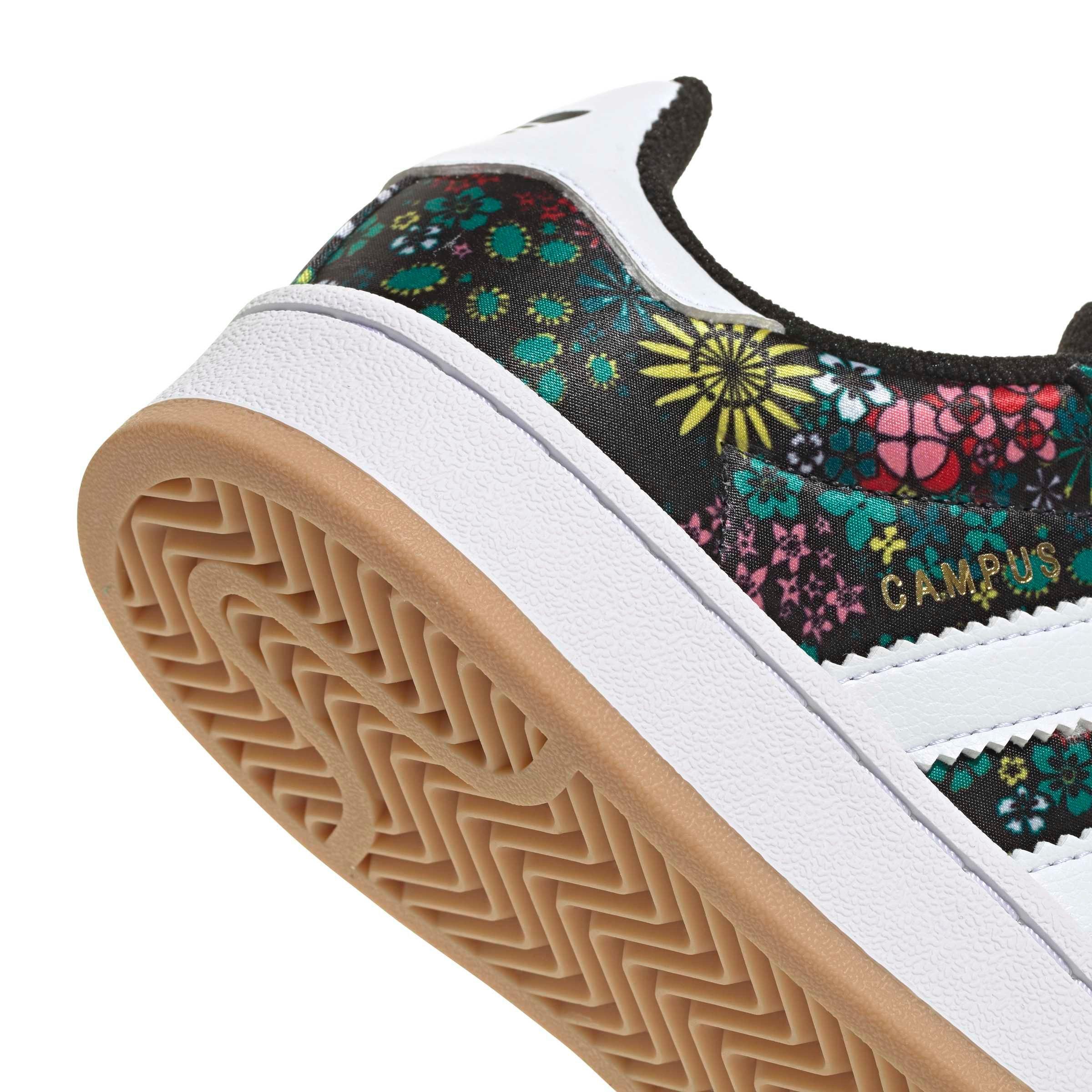 adidas Originals Liberty London Campus 00s "Core Black/Ftwr White/Gold" Grade School Girls' Shoe - BLACK/WHITE/GOLD Thumbnail View 7