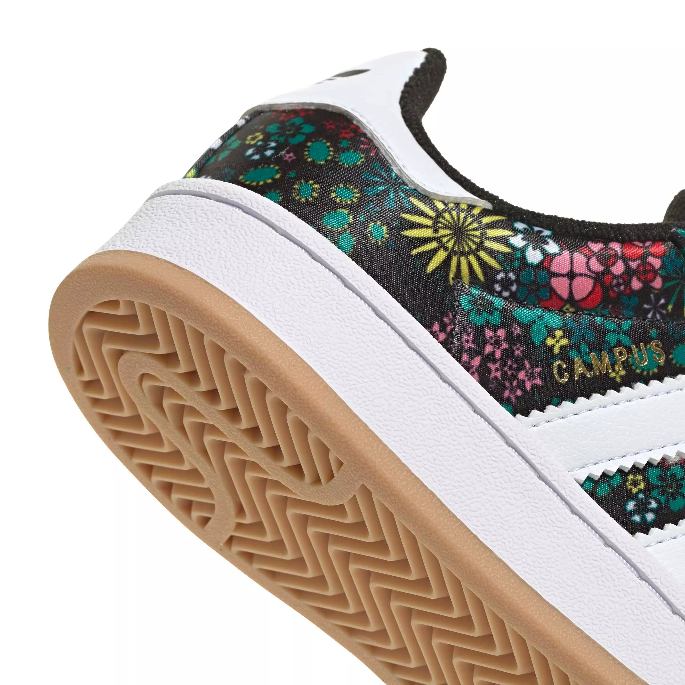 adidas Originals Liberty London Campus 00s "Core Black/Ftwr White/Gold" Grade School Girls' Shoe - BLACK/WHITE/GOLD