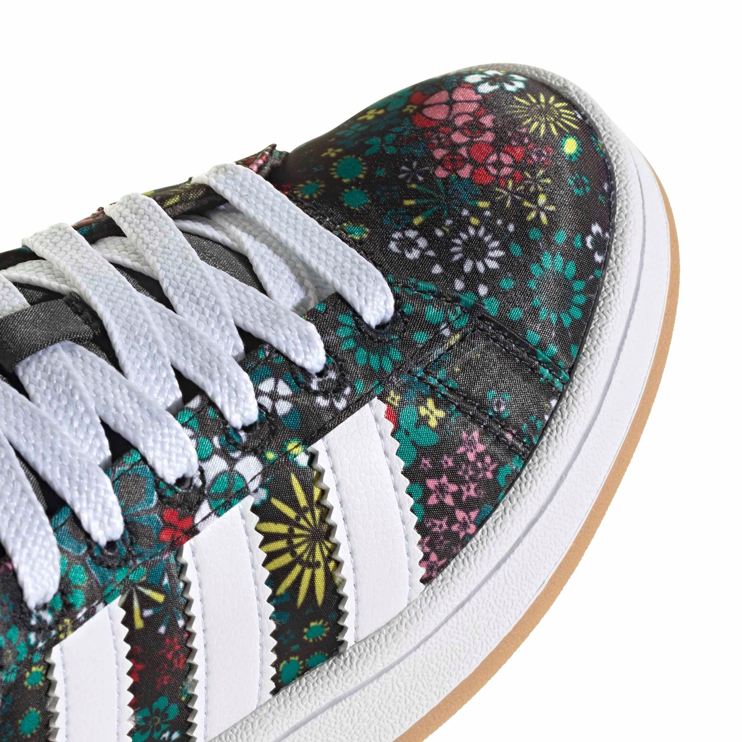 adidas Originals Liberty London Campus 00s "Core Black/Ftwr White/Gold" Grade School Girls' Shoe - BLACK/WHITE/GOLD Thumbnail View 8