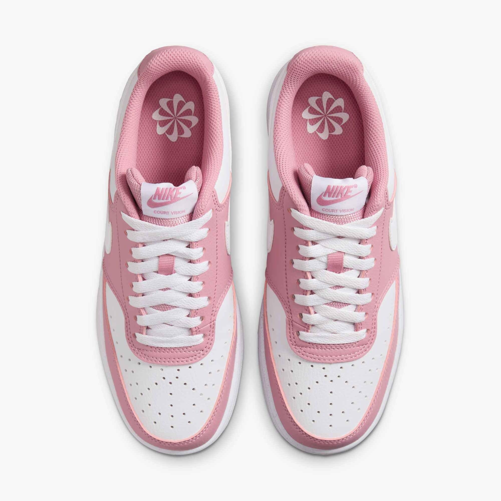 Nike Court Vision Low Next Nature "Elemental Pink/White" Women's Shoe - PINK/WHITE Thumbnail View 3