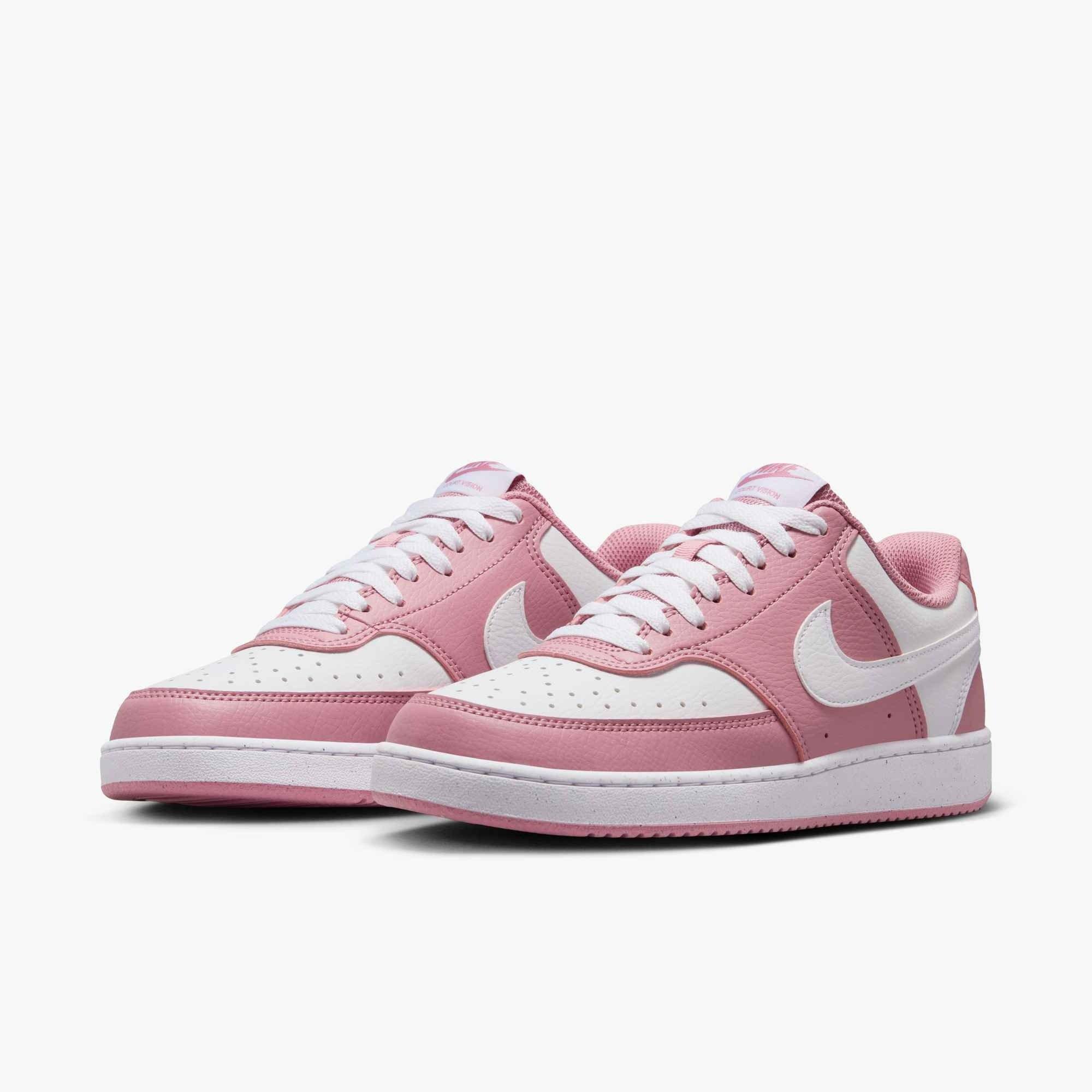 Nike Court Vision Low Next Nature "Elemental Pink/White" Women's Shoe - PINK/WHITE Thumbnail View 4