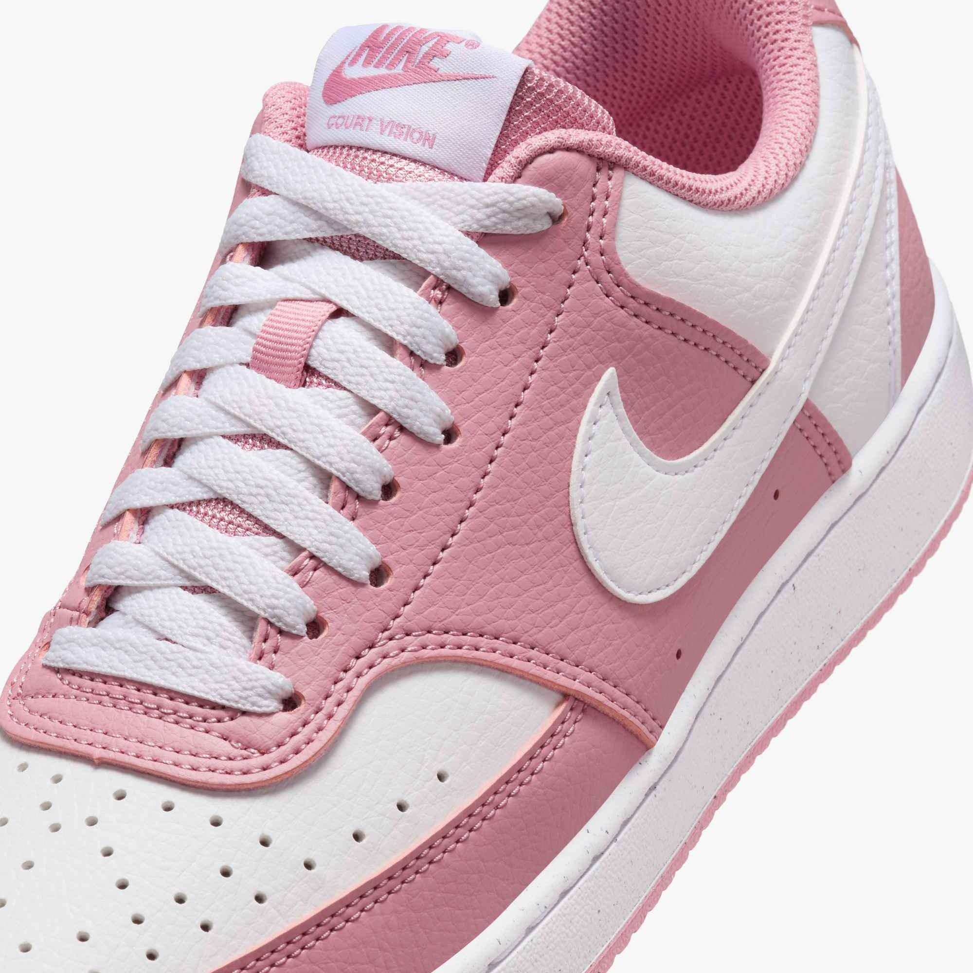 Nike Court Vision Low Next Nature "Elemental Pink/White" Women's Shoe - PINK/WHITE Thumbnail View 6