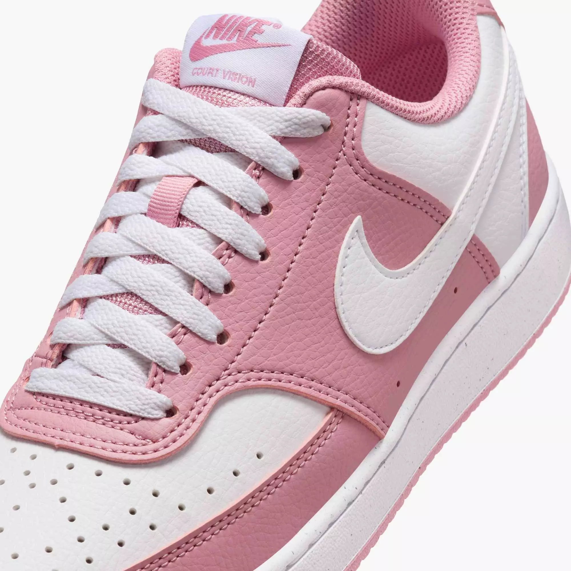 Nike Court Vision Low Next Nature "Elemental Pink/White" Women's Shoe - PINK/WHITE