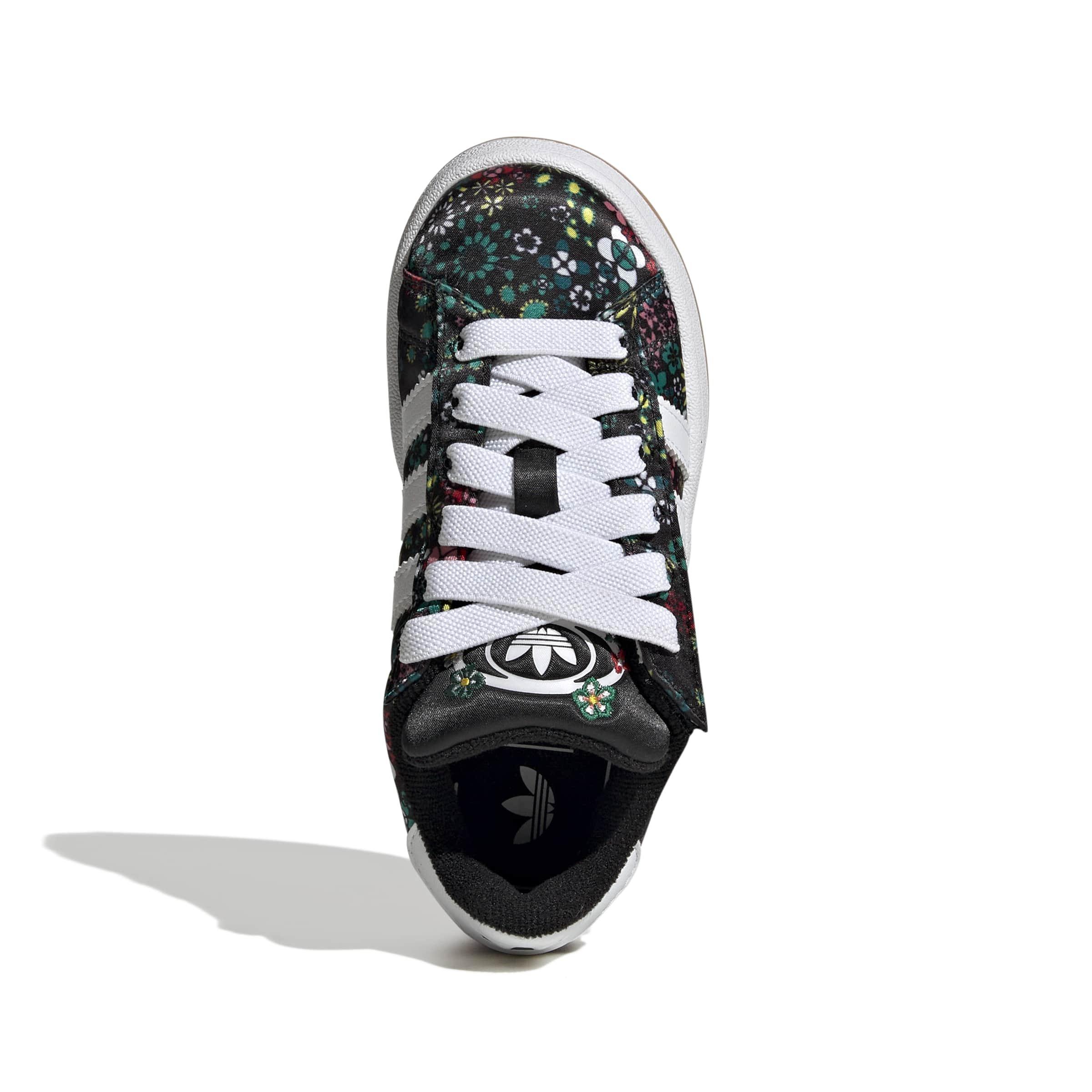 adidas Originals Liberty London Campus 00s CC EL "Core Black/White/Gold" Preschool Girls' Shoe - BLACK/WHITE/GOLD Thumbnail View 5