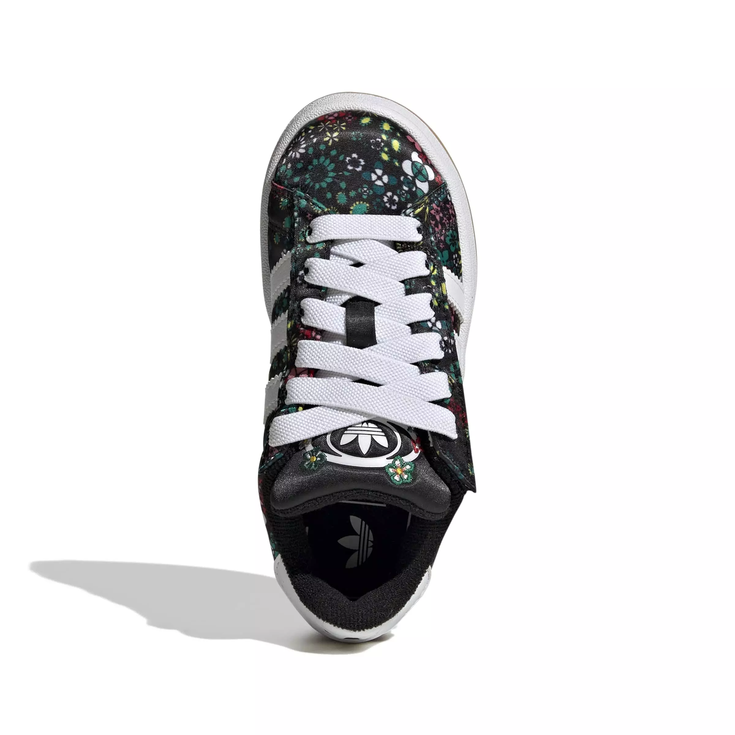 adidas Originals Liberty London Campus 00s CC EL "Core Black/White/Gold" Preschool Girls' Shoe - BLACK/WHITE/GOLD