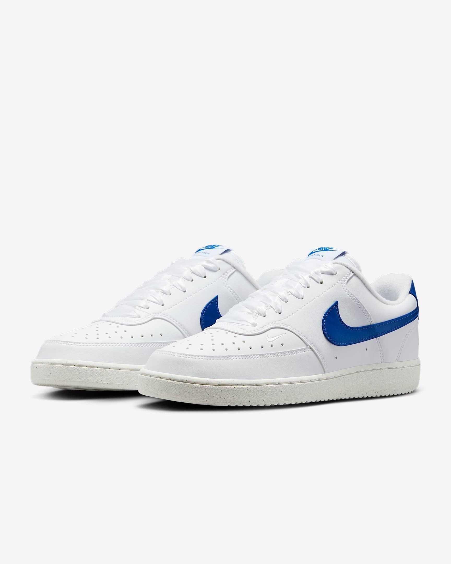 Nike Court Vision Low Next Nature "White/Sail/Game Royal" Women's Shoe - WHITE/SAIL/ROYAL Thumbnail View 4
