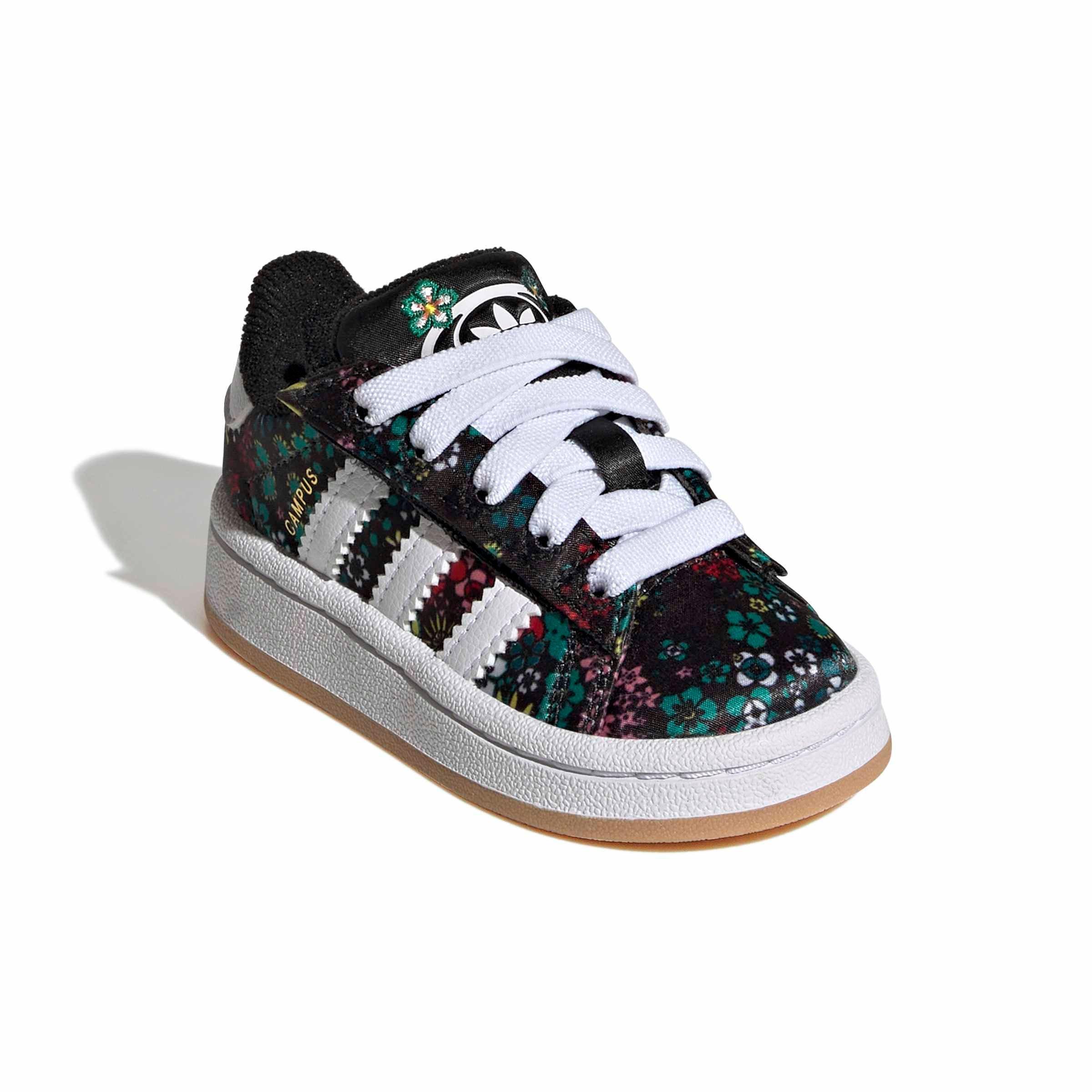 adidas Originals Liberty London Campus 00s CC "Core Black/White/Gold Metallic" Infant Girls' Shoe - BLACK/WHITE/GOLD Thumbnail View 3