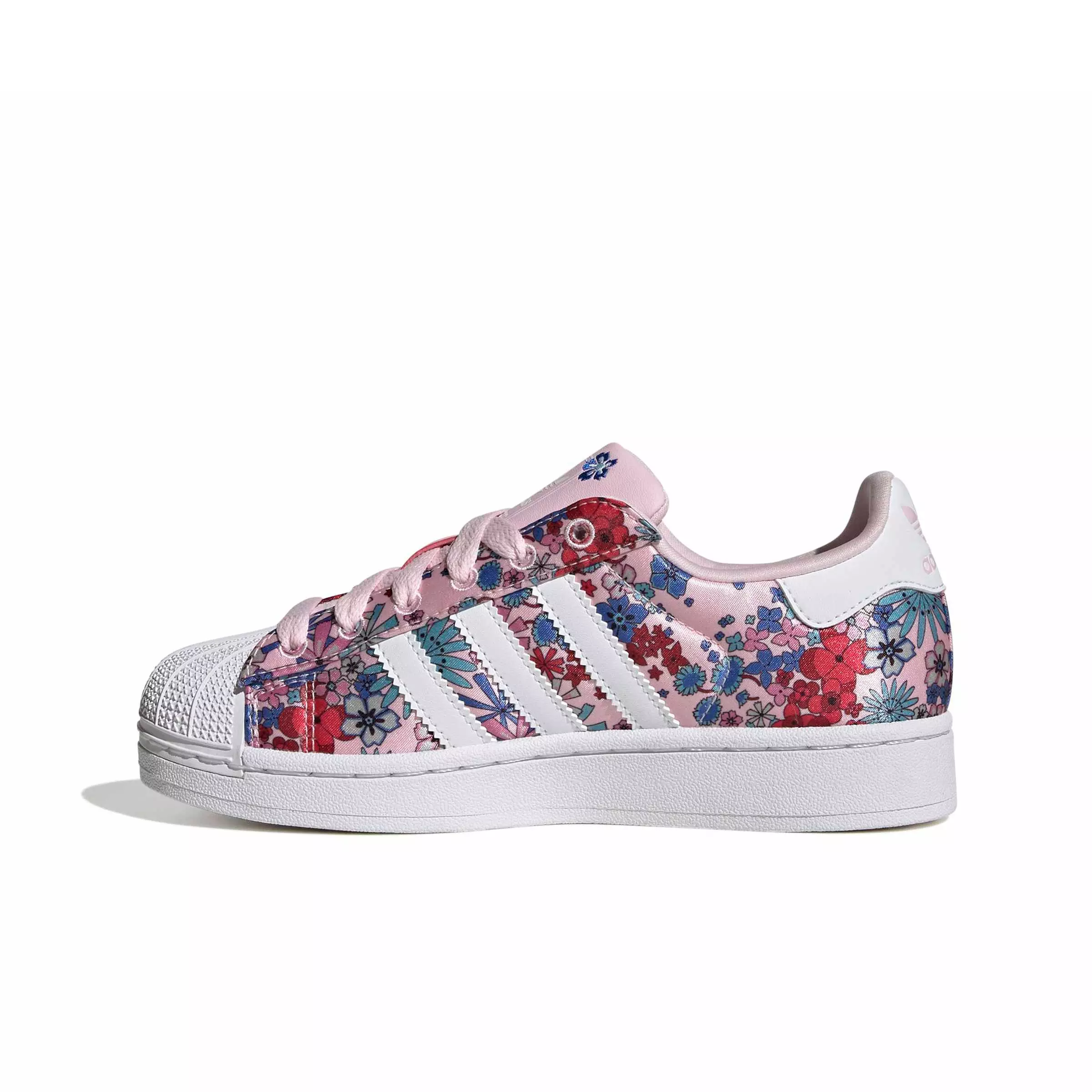 adidas Originals Liberty London Superstar II "Clear Pink/White/Light Pink" Grade School Girls' Shoe - PINK/WHITE/LT PINK