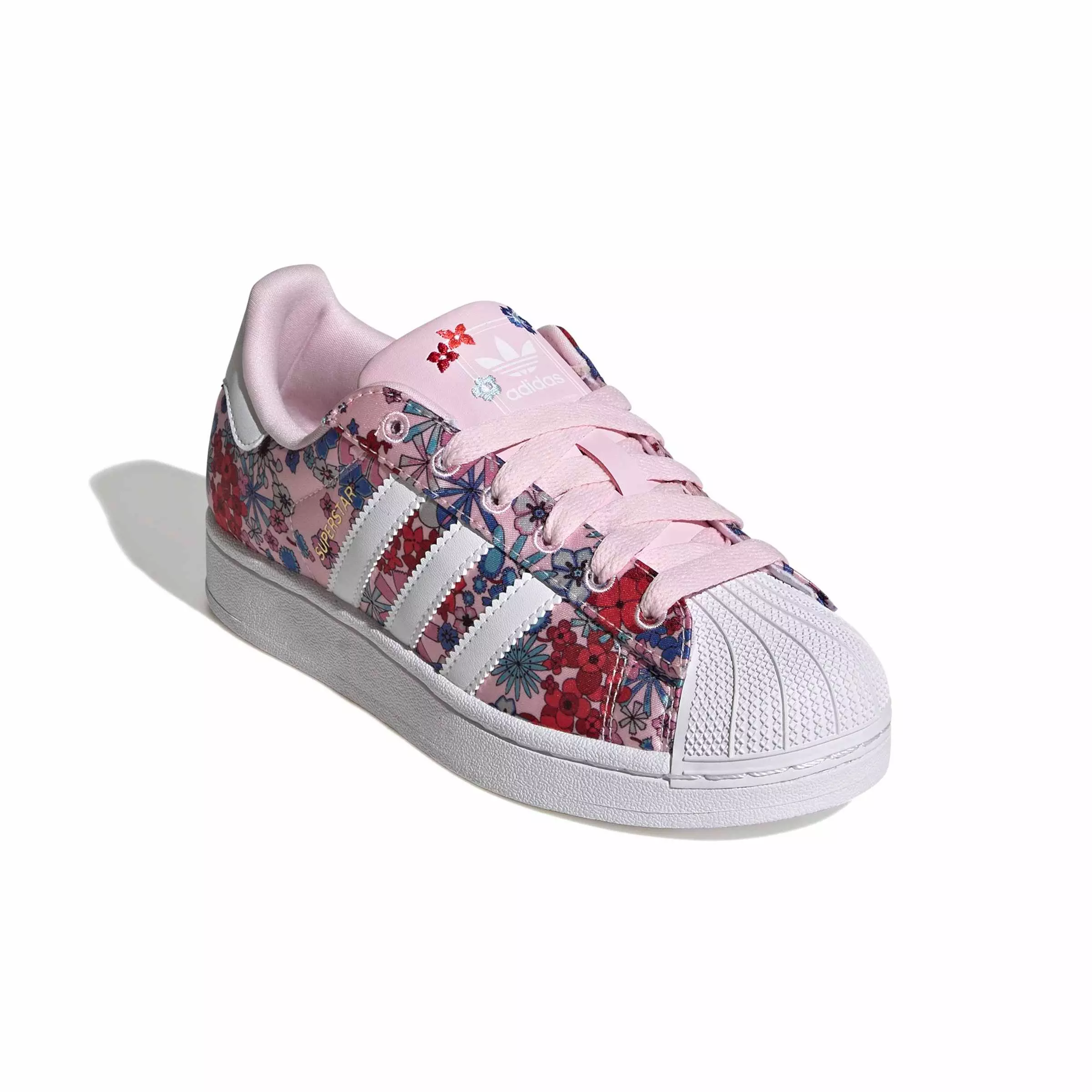 adidas Originals Liberty London Superstar II "Clear Pink/White/Light Pink" Grade School Girls' Shoe - PINK/WHITE/LT PINK