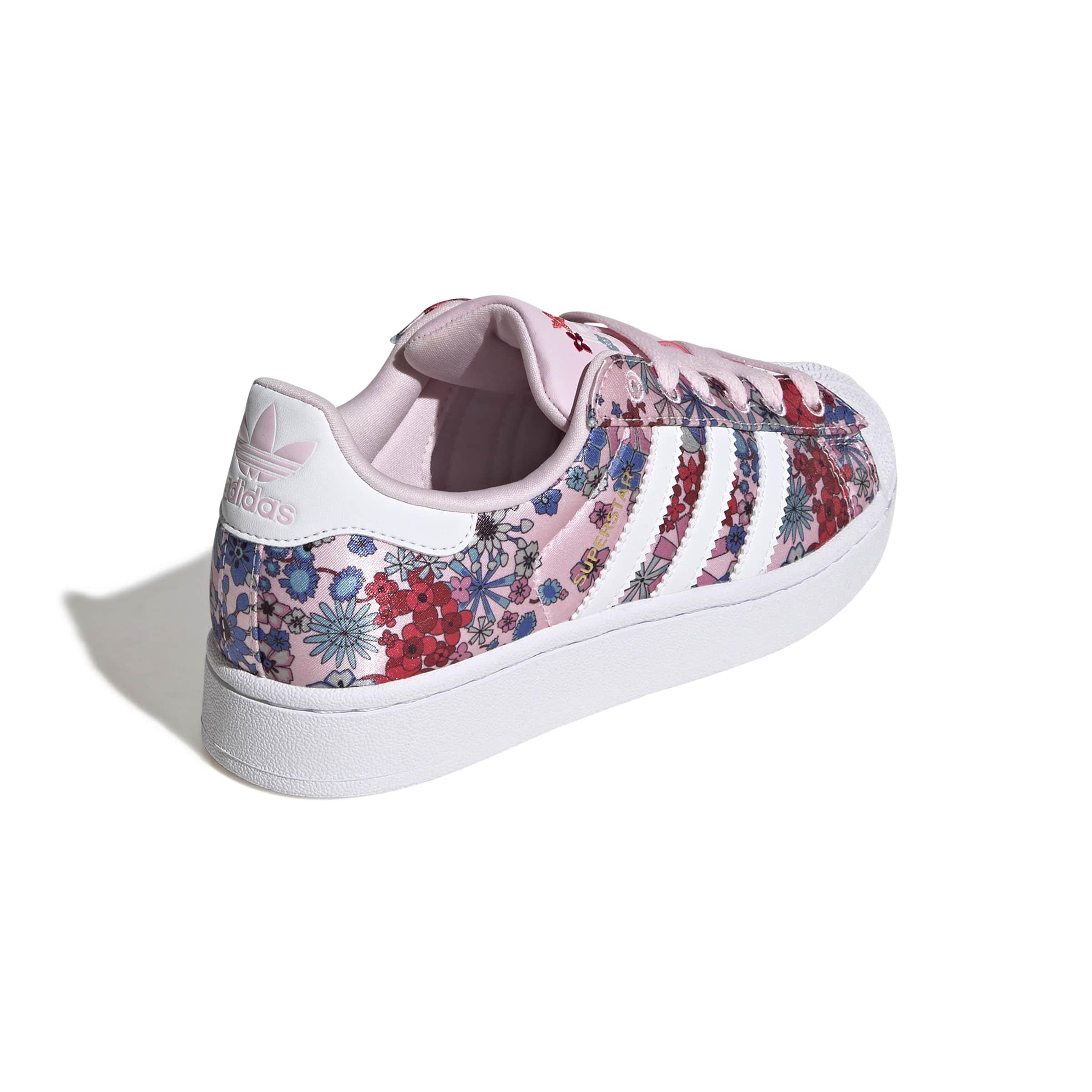 adidas Originals Liberty London Superstar II "Clear Pink/White/Light Pink" Grade School Girls' Shoe - PINK/WHITE/LT PINK Thumbnail View 4