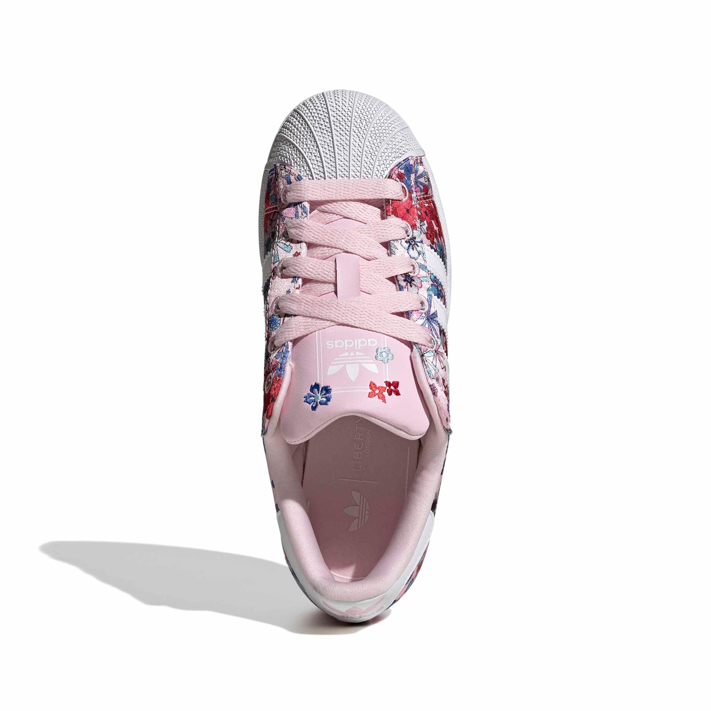 adidas Originals Liberty London Superstar II "Clear Pink/White/Light Pink" Grade School Girls' Shoe - PINK/WHITE/LT PINK Thumbnail View 5