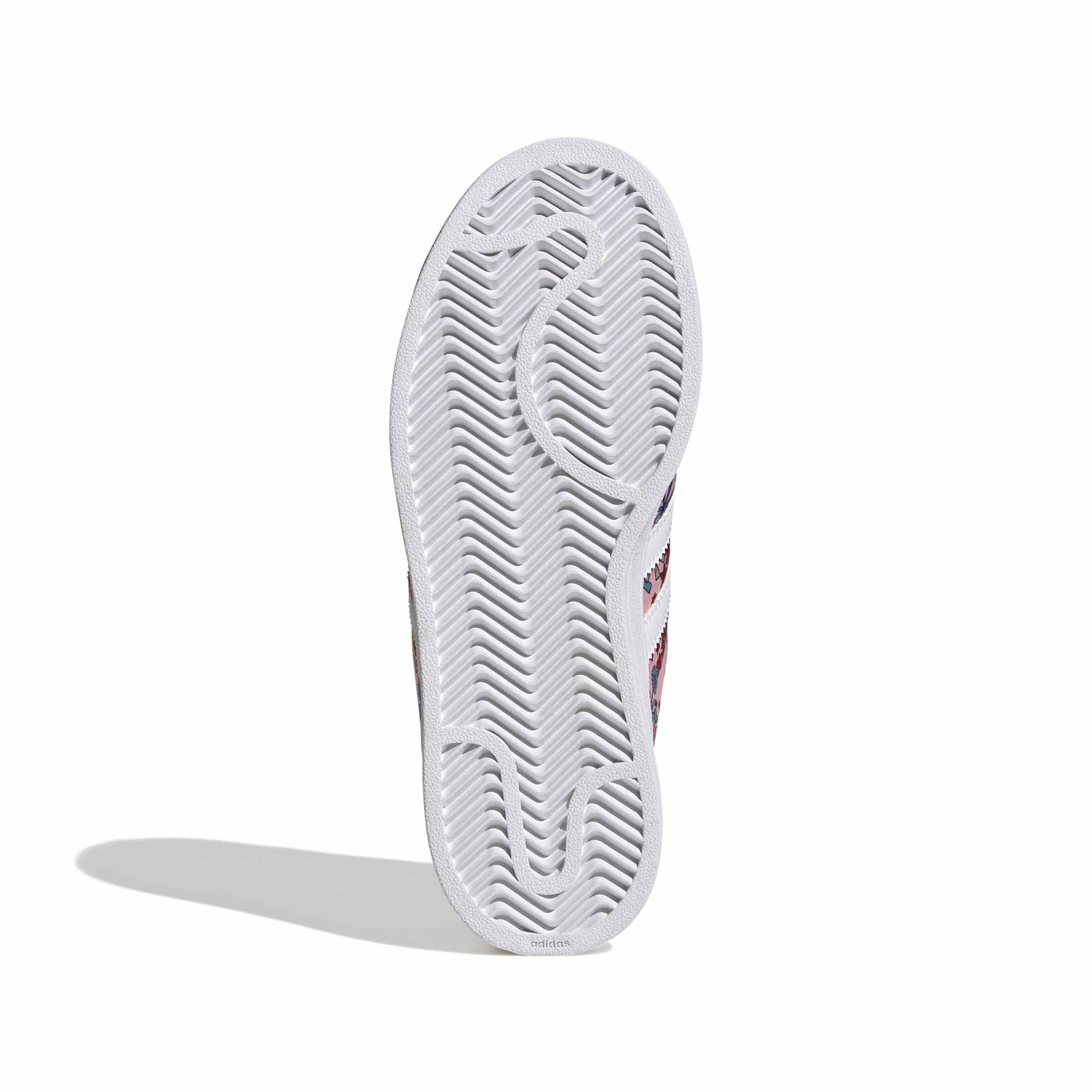 adidas Originals Liberty London Superstar II "Clear Pink/White/Light Pink" Grade School Girls' Shoe - PINK/WHITE/LT PINK Thumbnail View 6