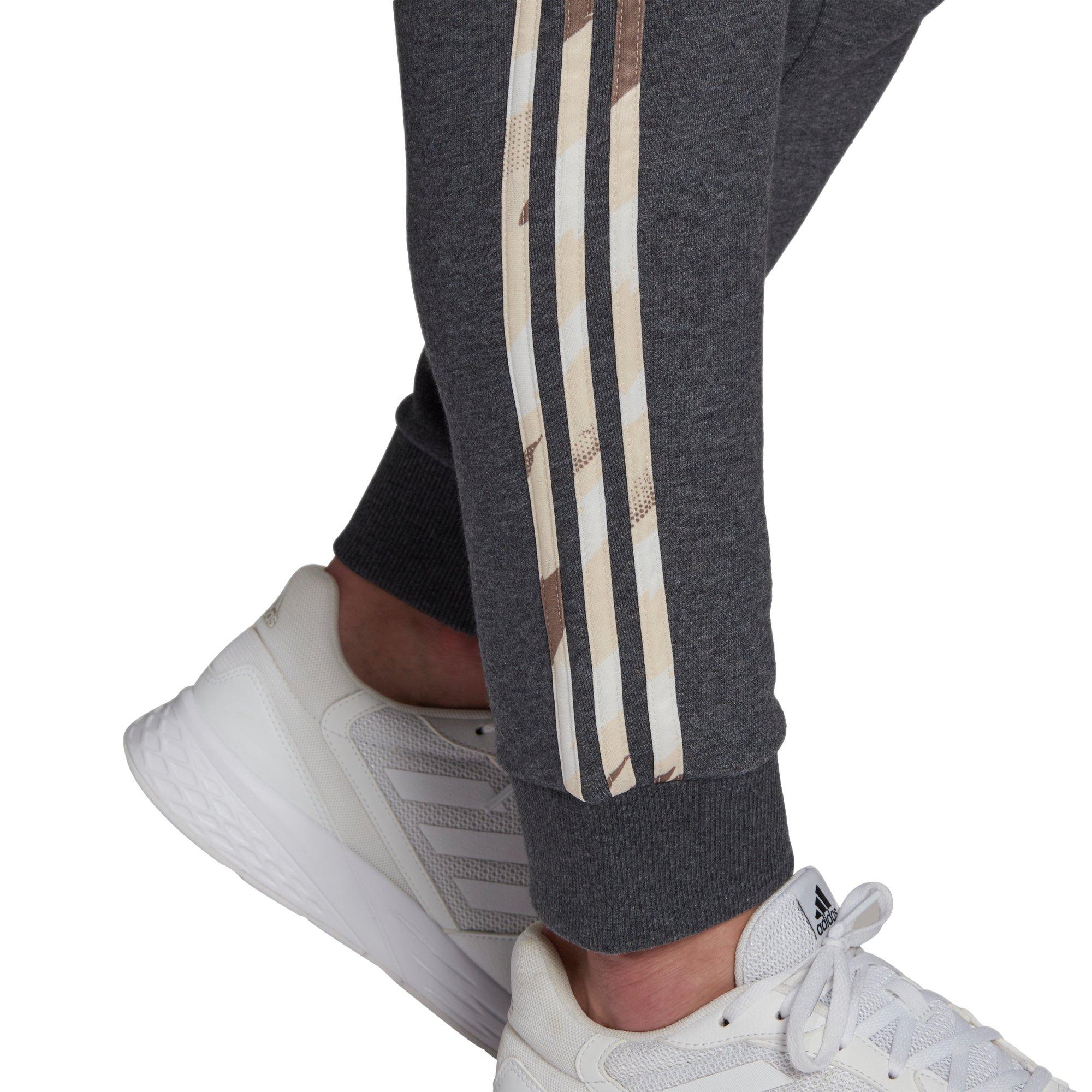 adidas Men's Essentials French Terry Print 3 Stripe Pants -