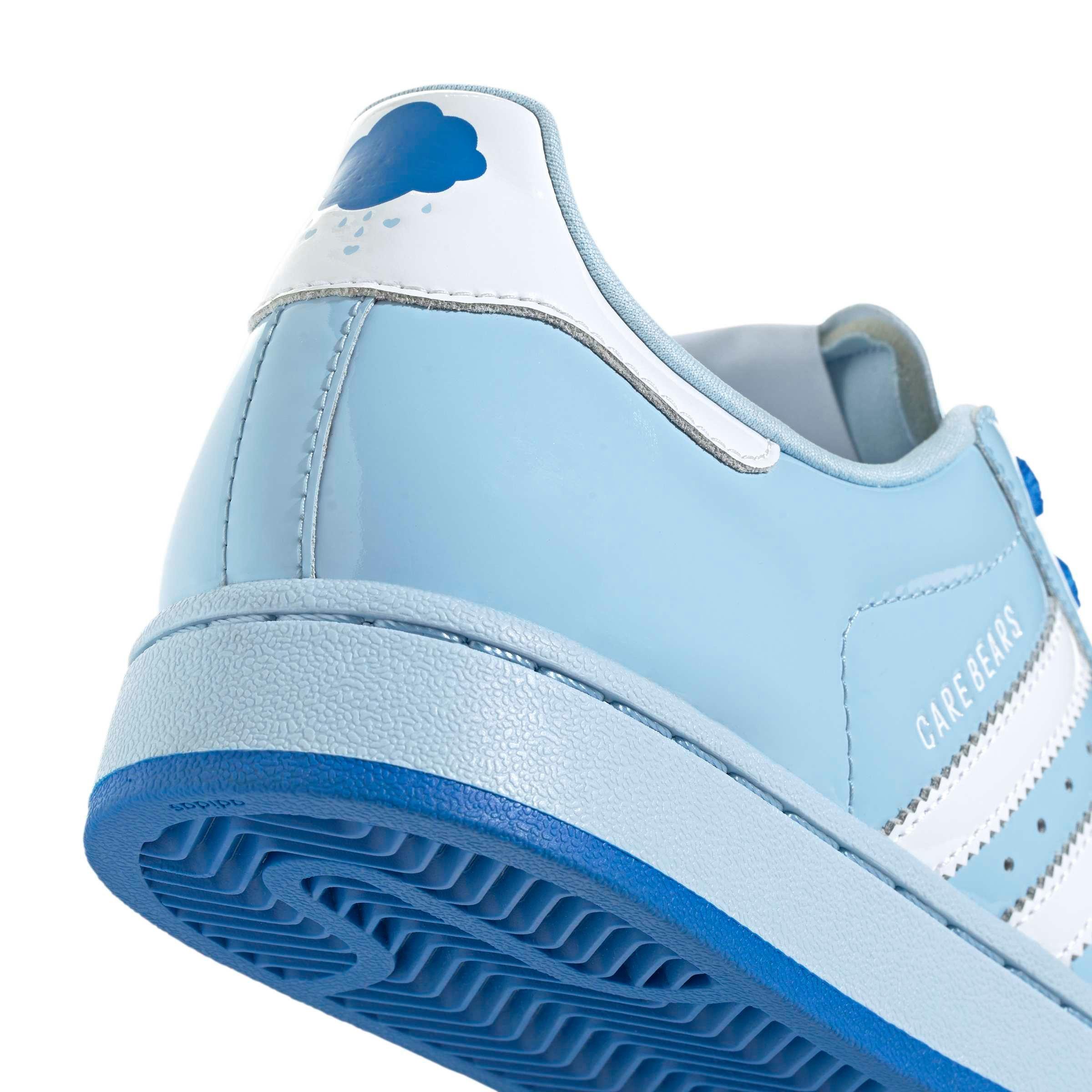 adidas Originals Care bears Superstar II "Clear Sky/Cloud White/Blue Bird" Women's Shoe - BLUE/WHITE